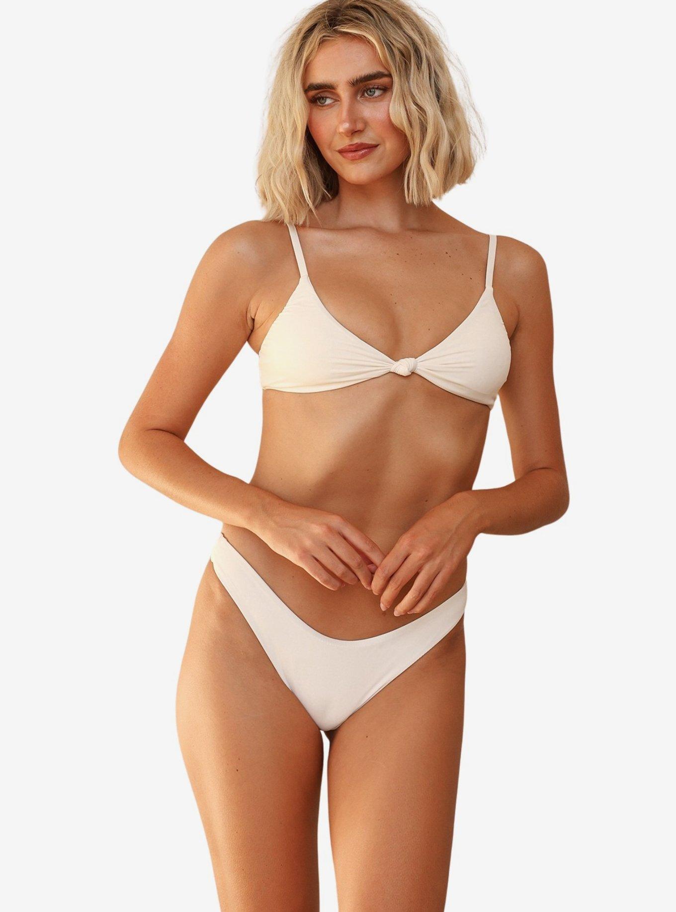 Dippin' Daisy's Nocturnal Cheeky Bikini Bottom, BRIGHT WHITE, alternate