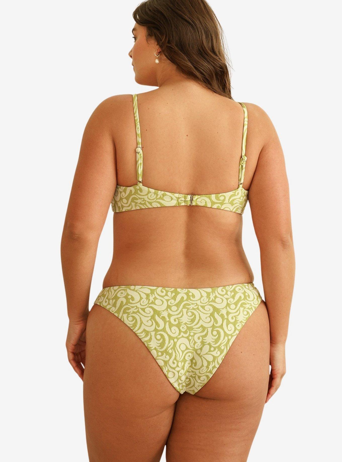 Dippin' Daisy's Nocturnal Cheeky Bikini Bottom, GREEN, alternate