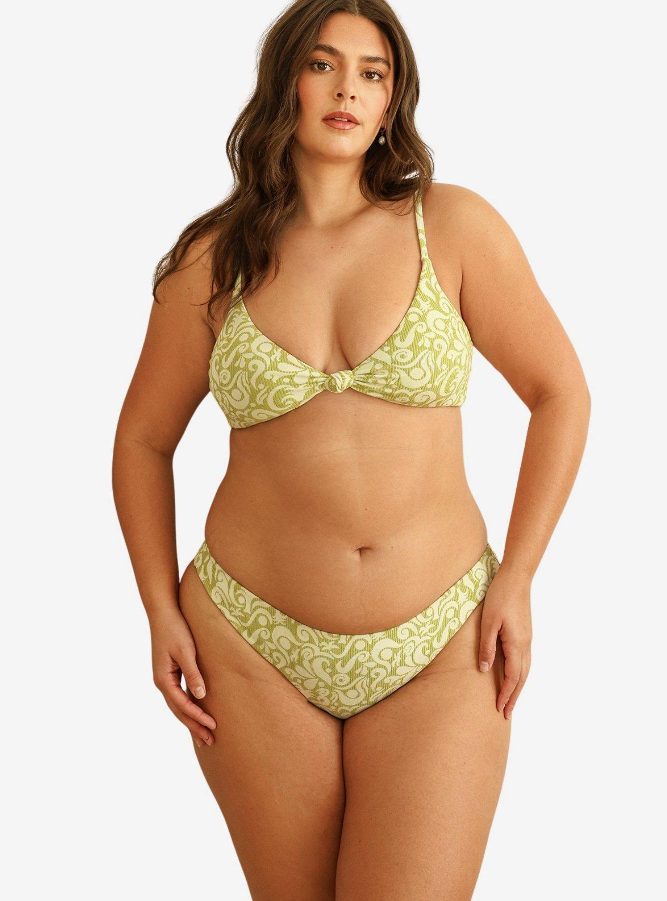 Dippin' Daisy's Nocturnal Cheeky Bikini Bottom, GREEN, alternate