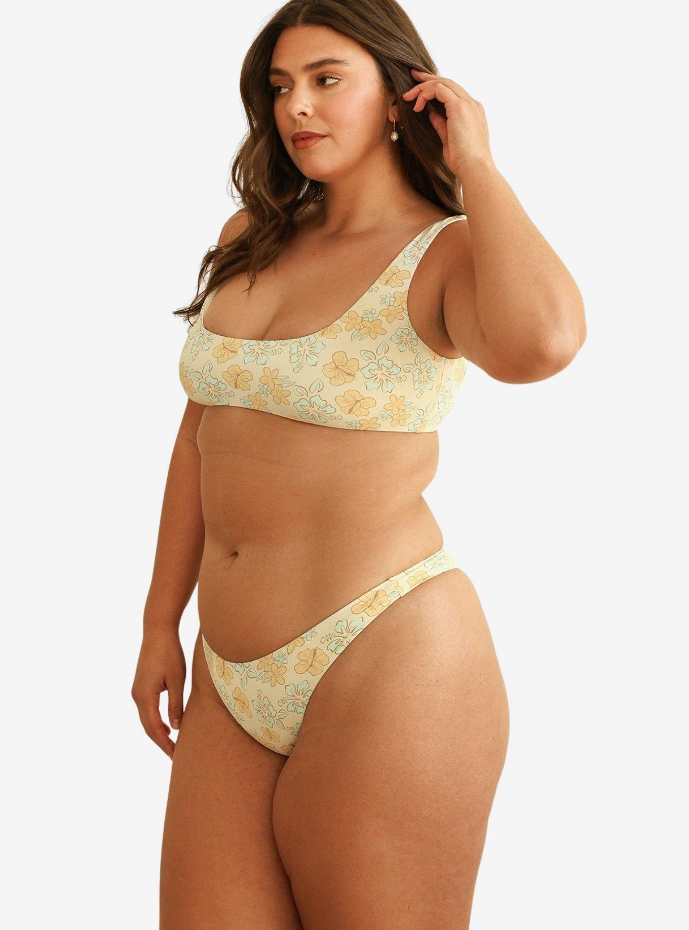 Dippin' Daisy's Seaport Thong Bikini Bottom, BRIGHT YELLOW, alternate