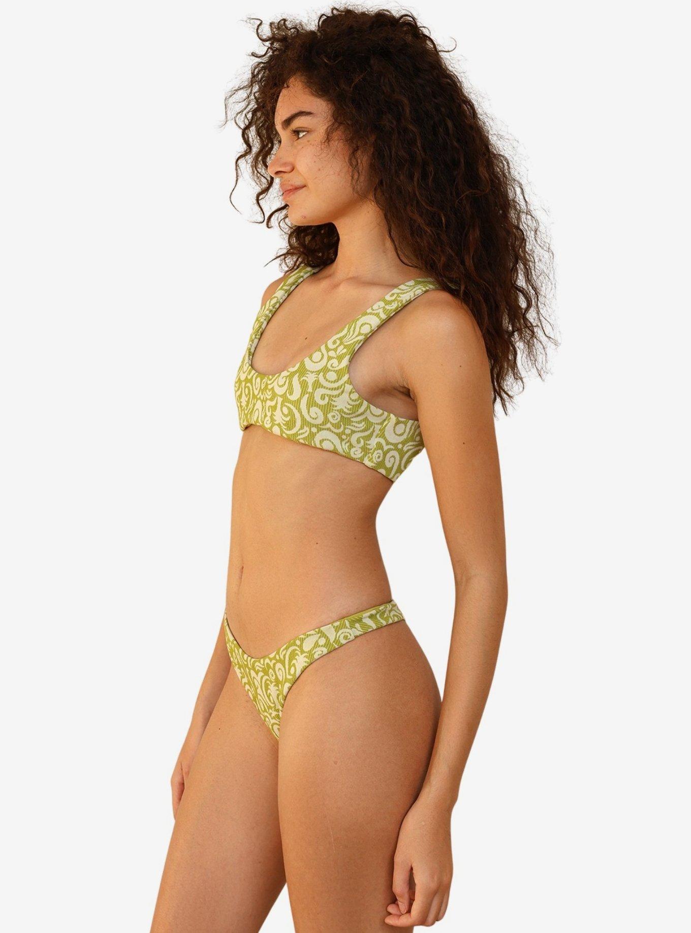 Dippin' Daisy's Seaport Thong Bikini Bottom, GREEN, alternate