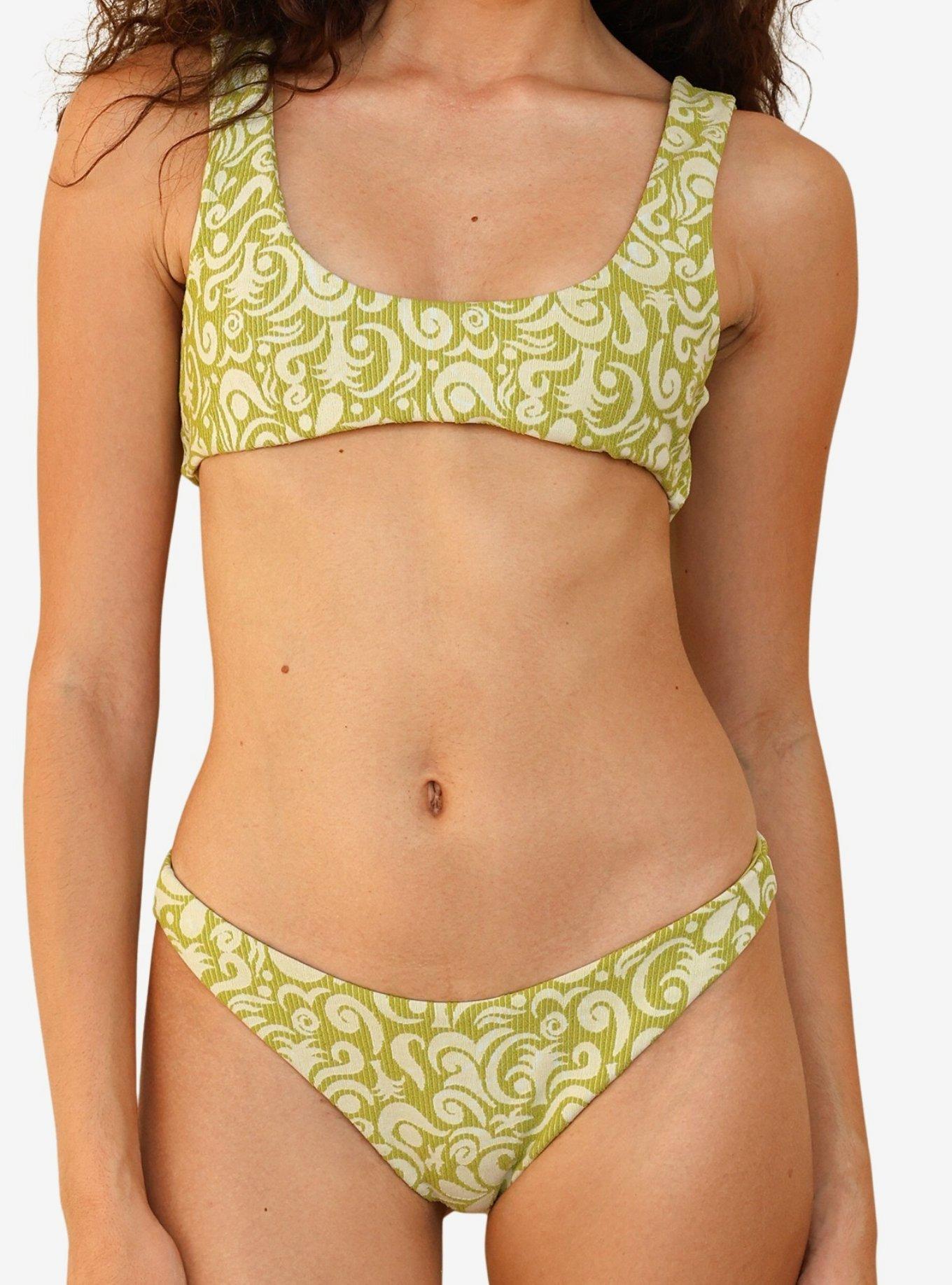 Dippin' Daisy's Seaport Thong Bikini Bottom, GREEN, alternate