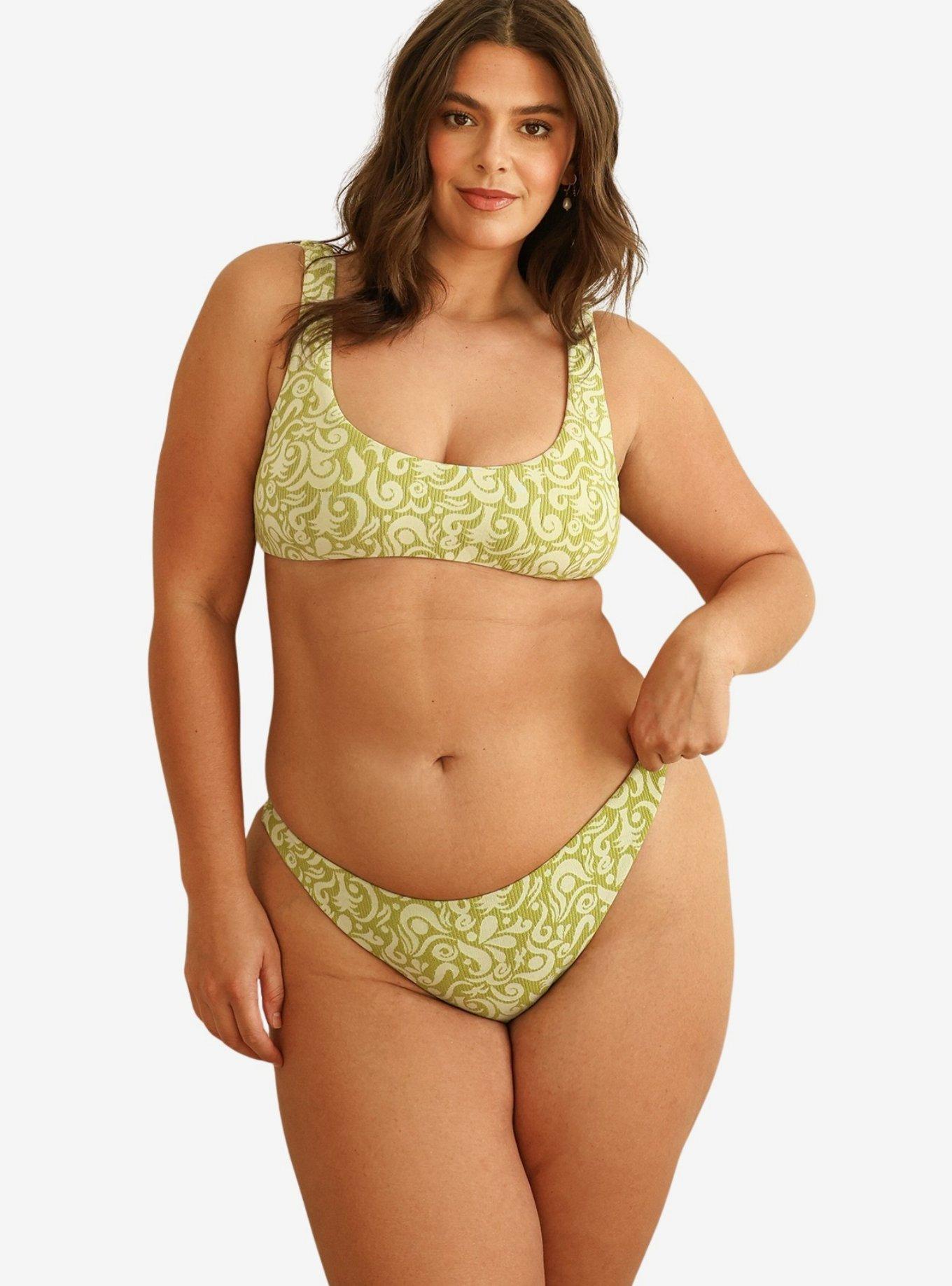Dippin' Daisy's Seaport Thong Bikini Bottom, GREEN, alternate