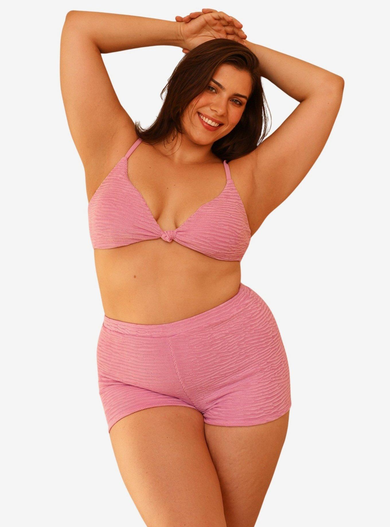 Dippin' Daisy's Zen Knotted Triangle Bikini Top, PINK, alternate