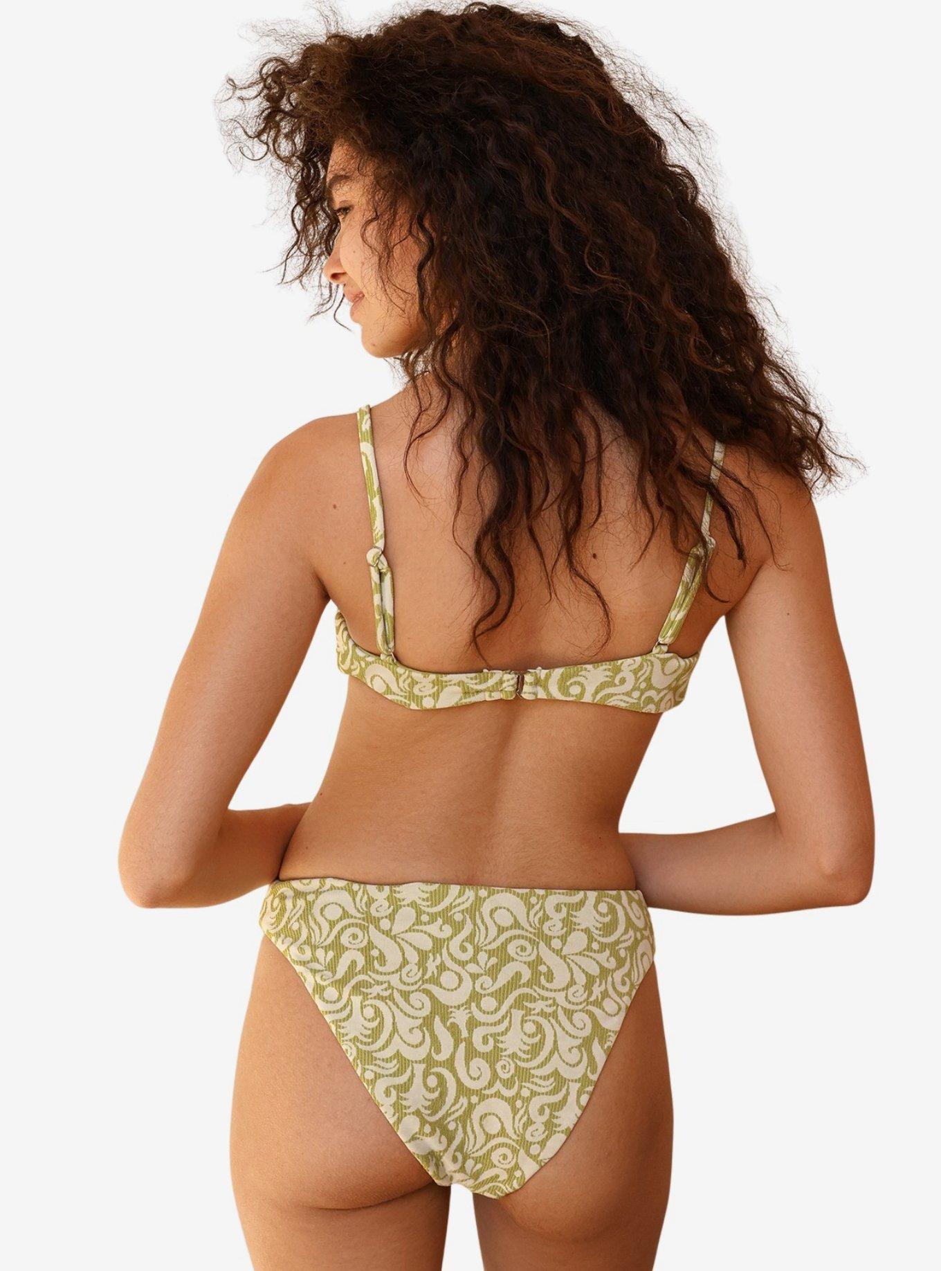 Dippin' Daisy's Zen Knotted Triangle Bikini Top, GREEN, alternate