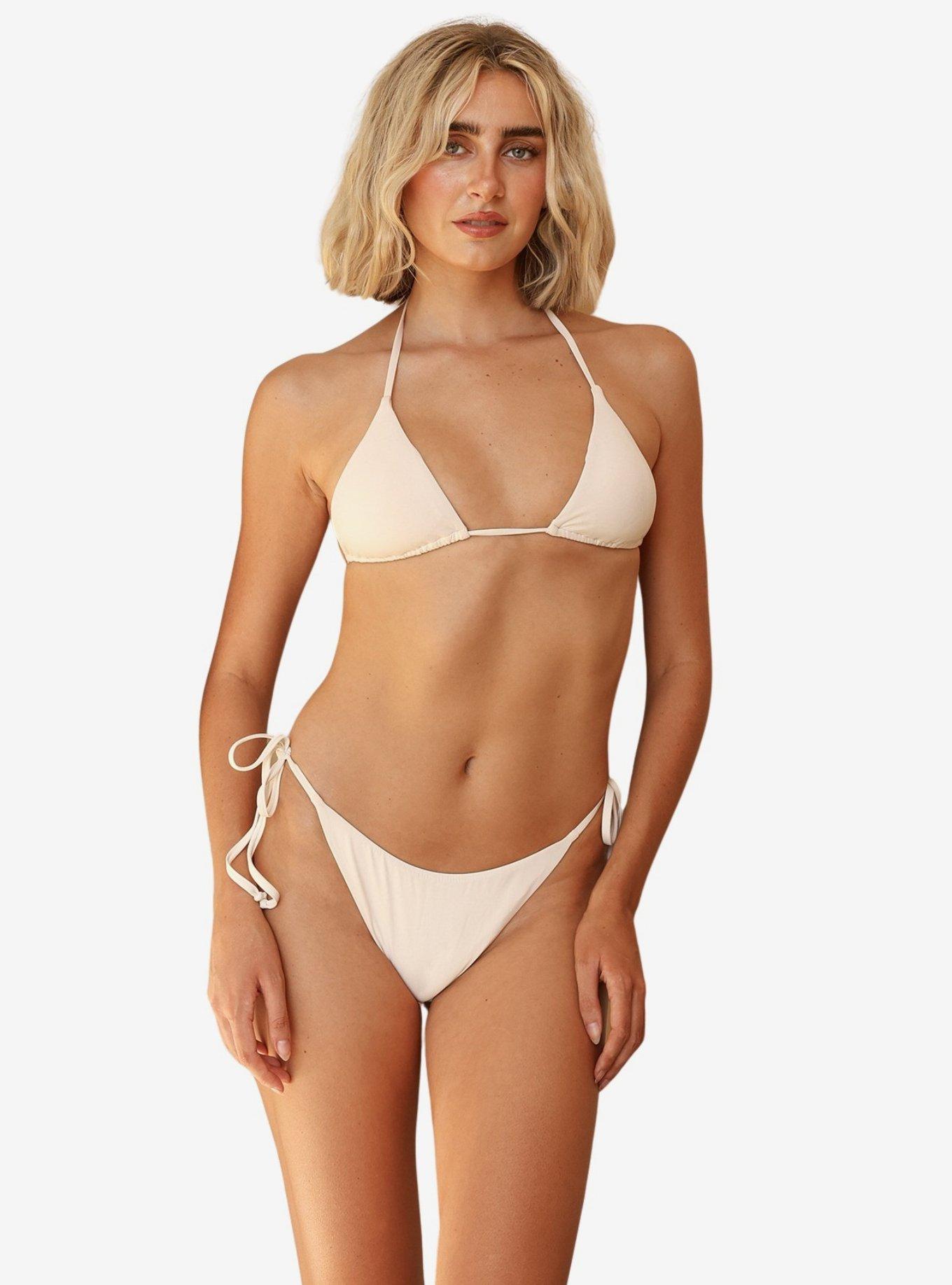 Dippin' Daisy's Palm Triangle Bikini Top, BRIGHT WHITE, alternate