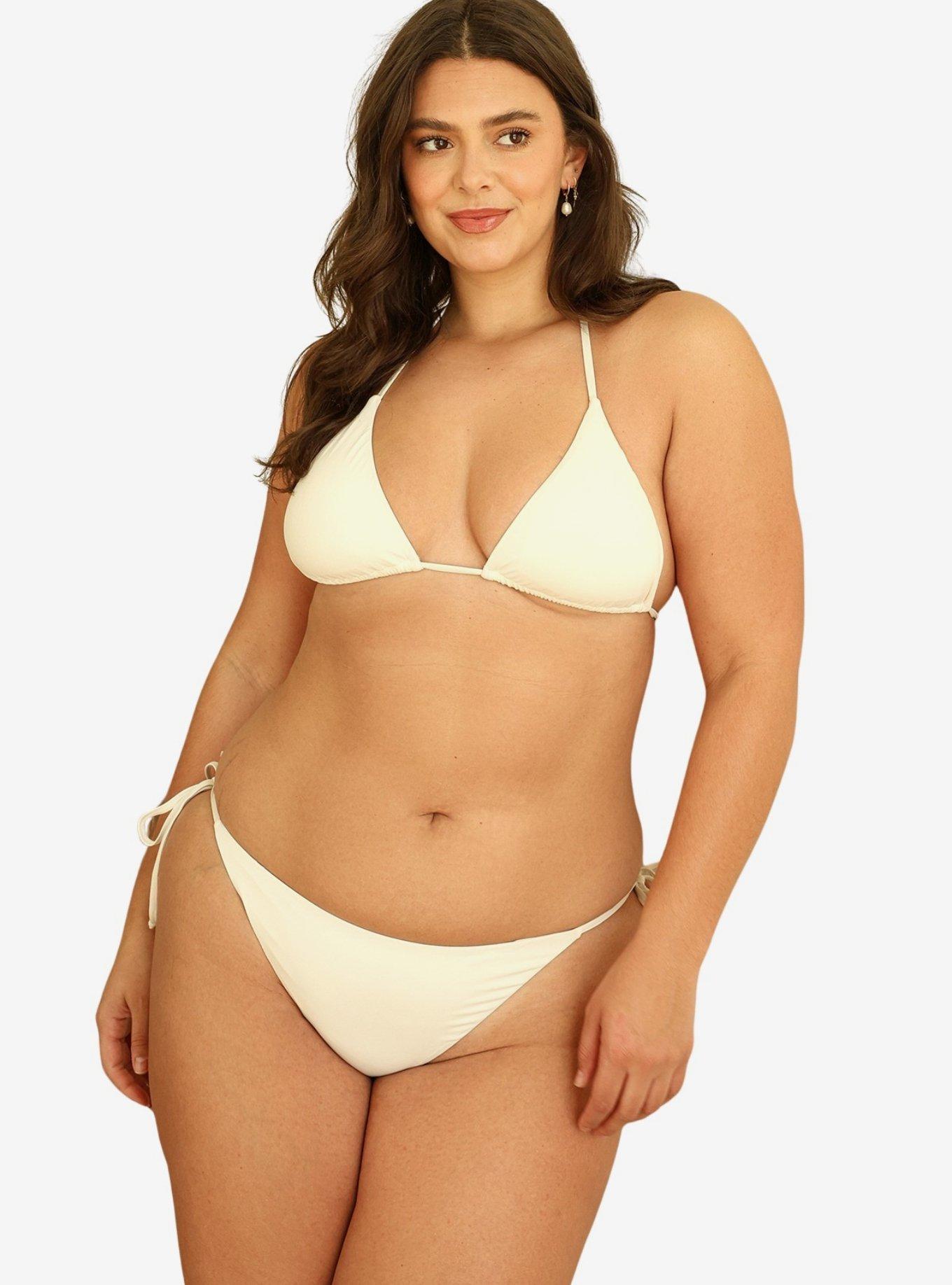 Dippin' Daisy's Palm Triangle Bikini Top, BRIGHT WHITE, alternate