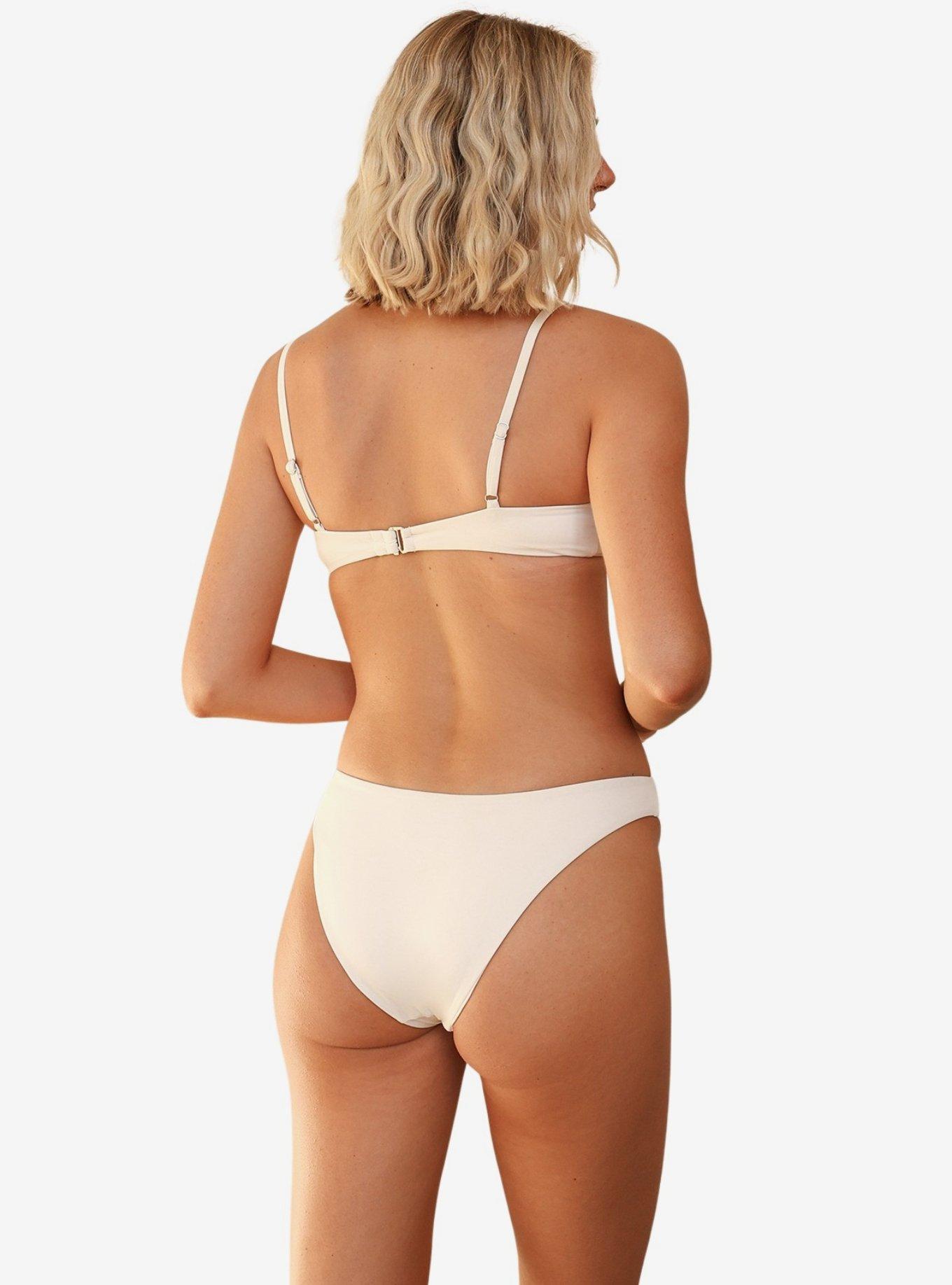 Dippin' Daisy's Zen Knotted Triangle Bikini Top, BRIGHT WHITE, alternate