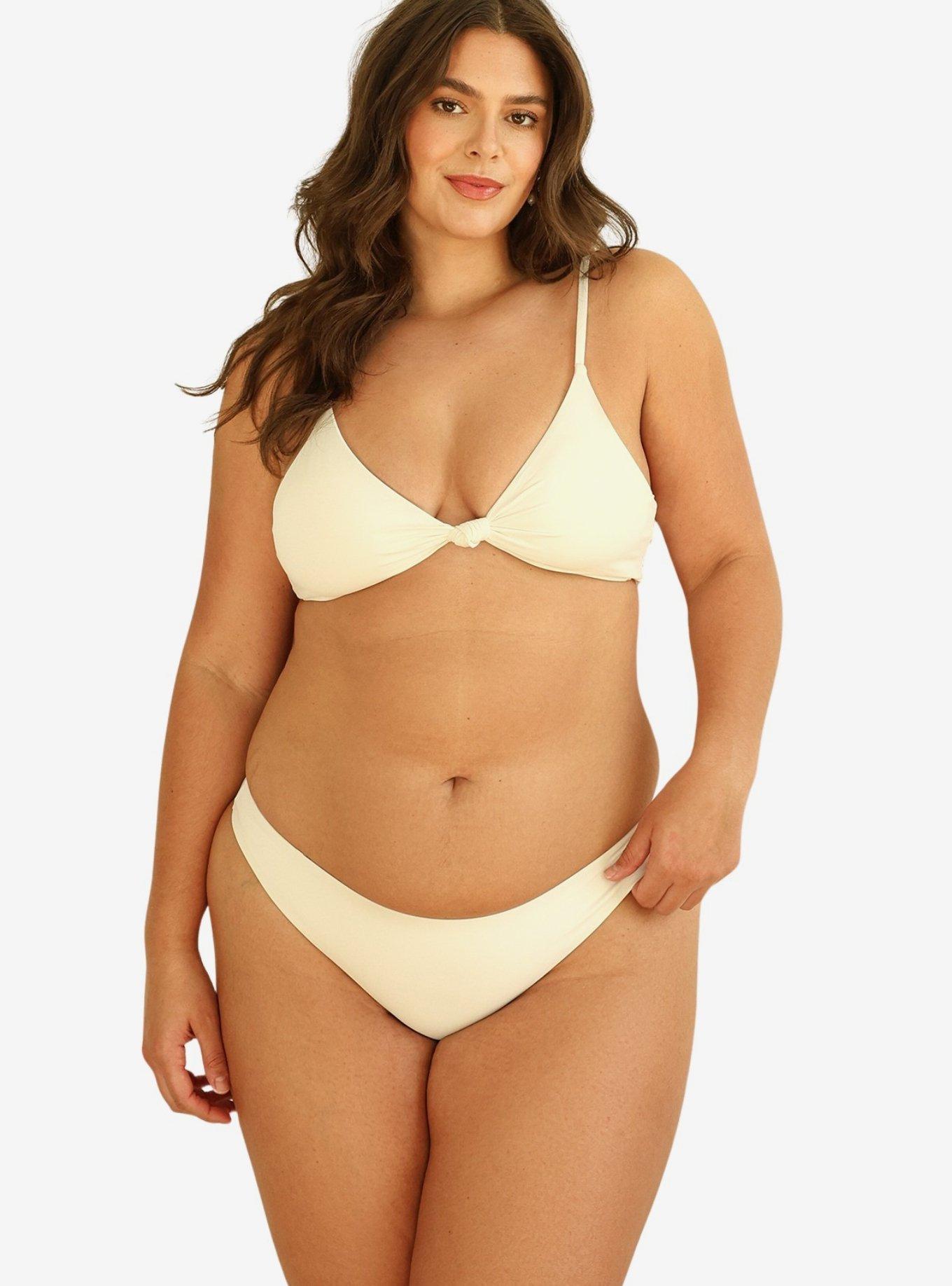 Dippin' Daisy's Zen Knotted Triangle Bikini Top, BRIGHT WHITE, alternate