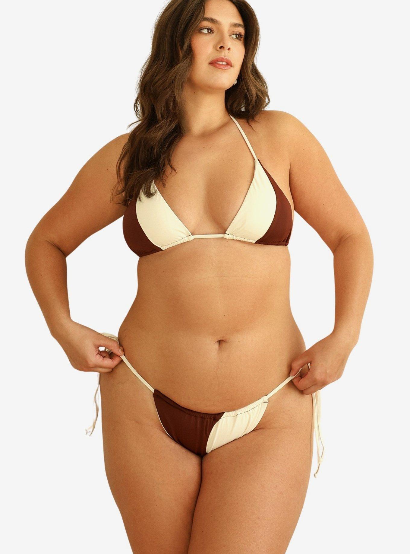 Dippin' Daisy's Ava Triangle Bikini Top, BROWN, alternate