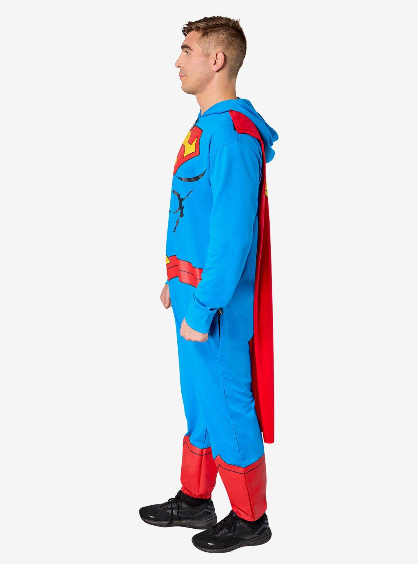DC Comics Superman Hooded Zipsters Costume, BLUE, alternate