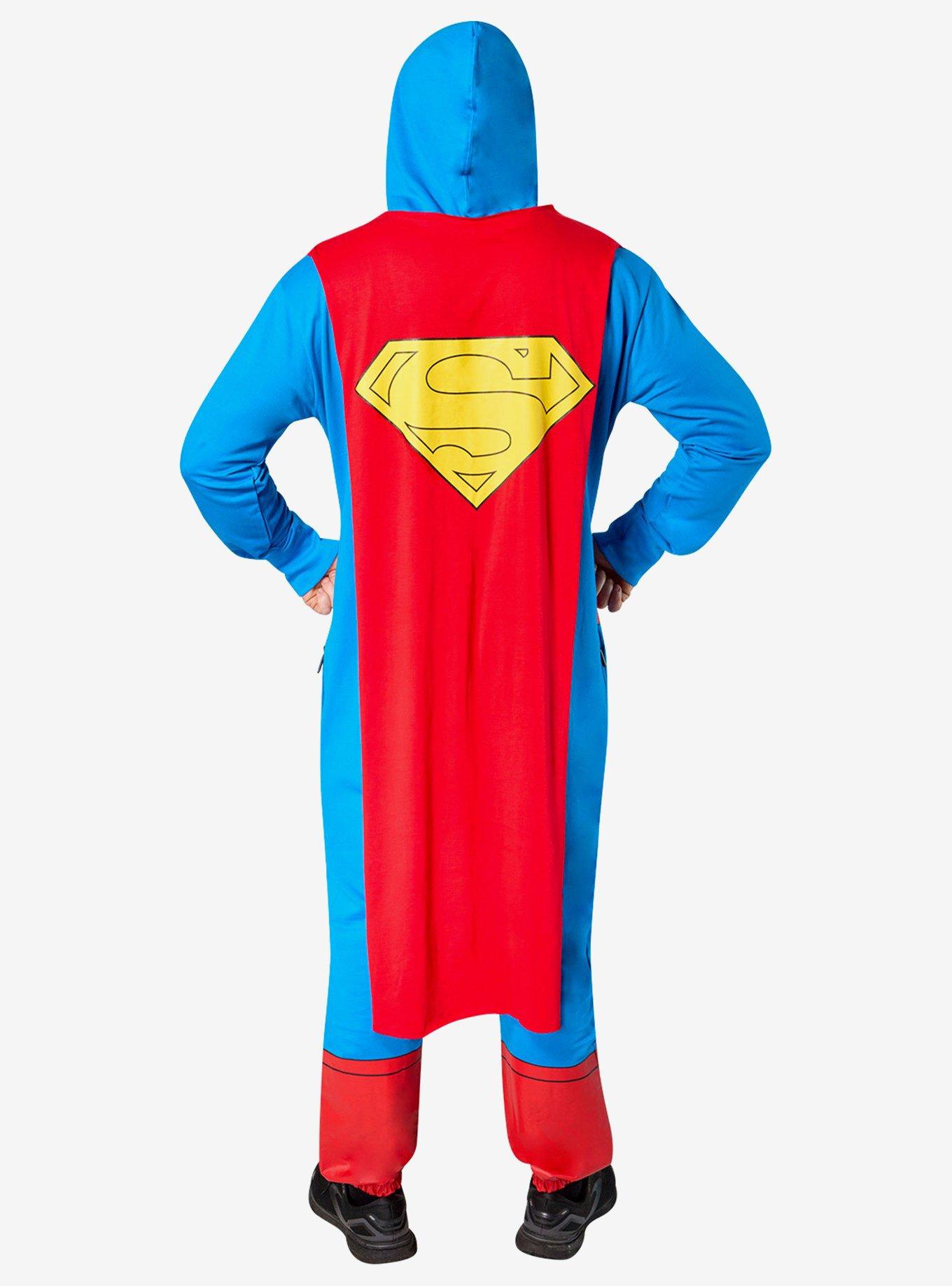 DC Comics Superman Hooded Zipsters Costume, BLUE, alternate