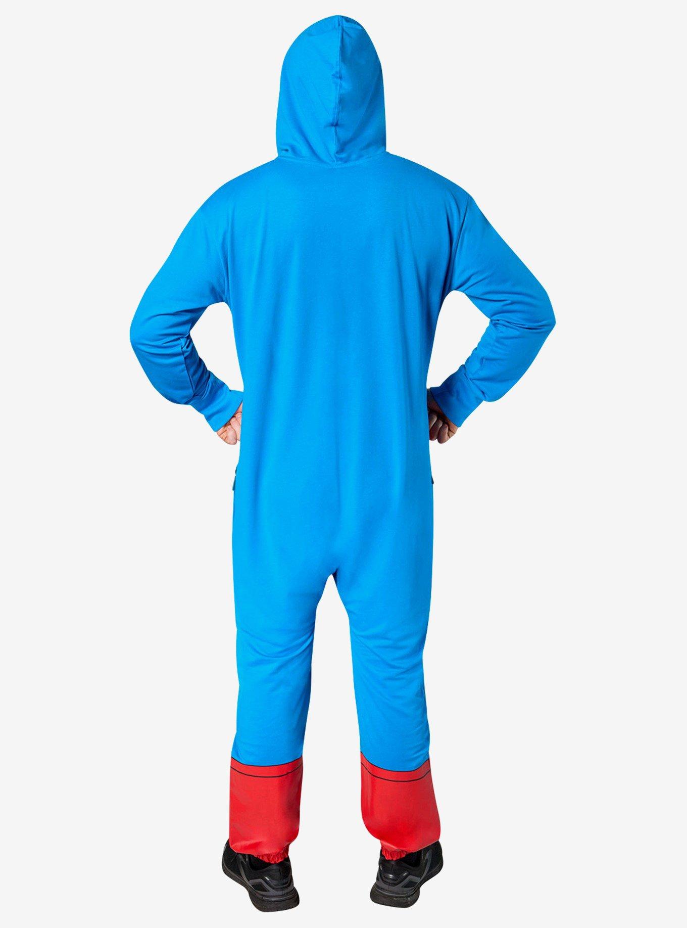 DC Comics Superman Hooded Zipsters Costume, BLUE, alternate