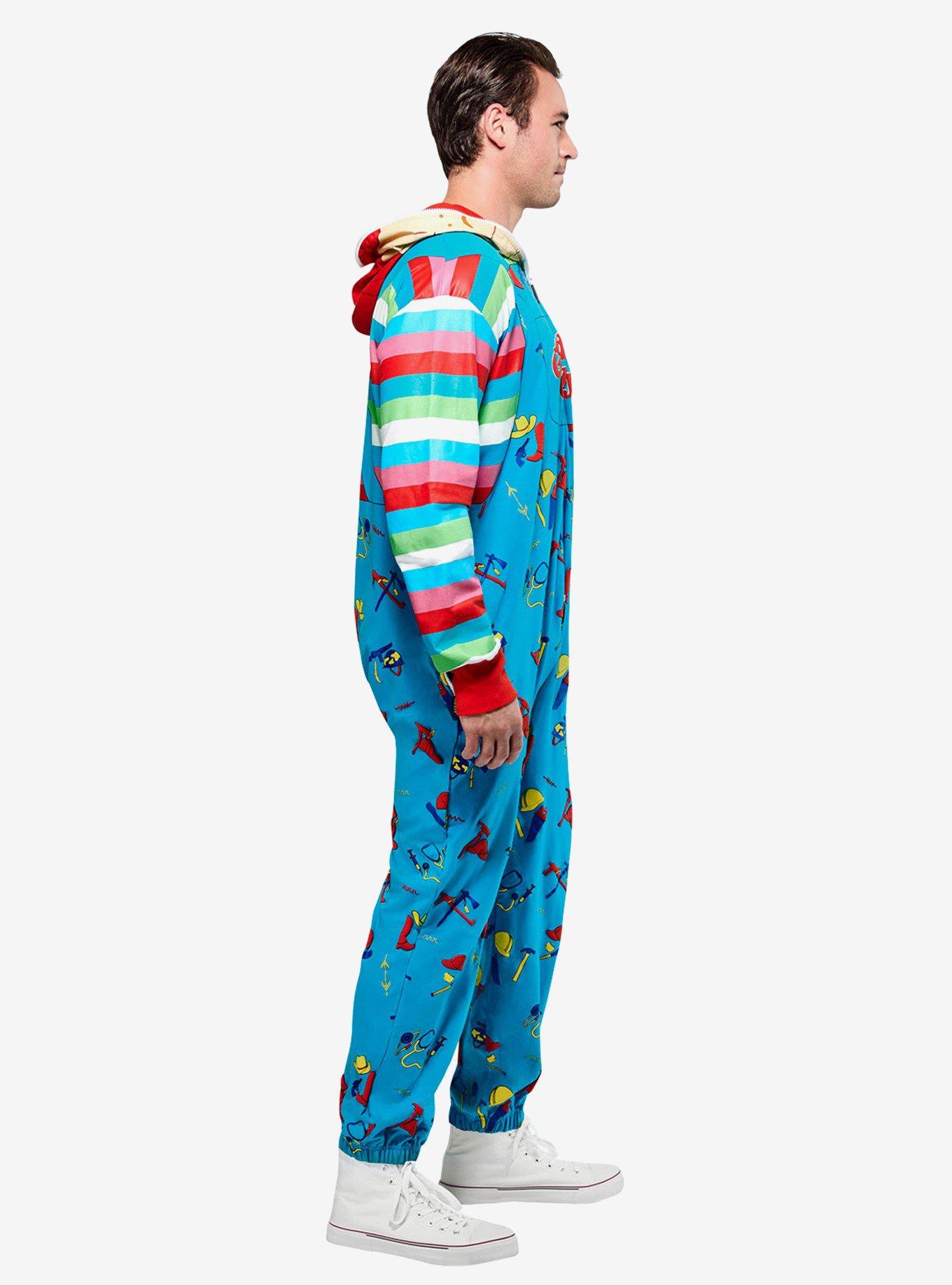 Chucky Hooded Zipsters Costume, BLUE, alternate