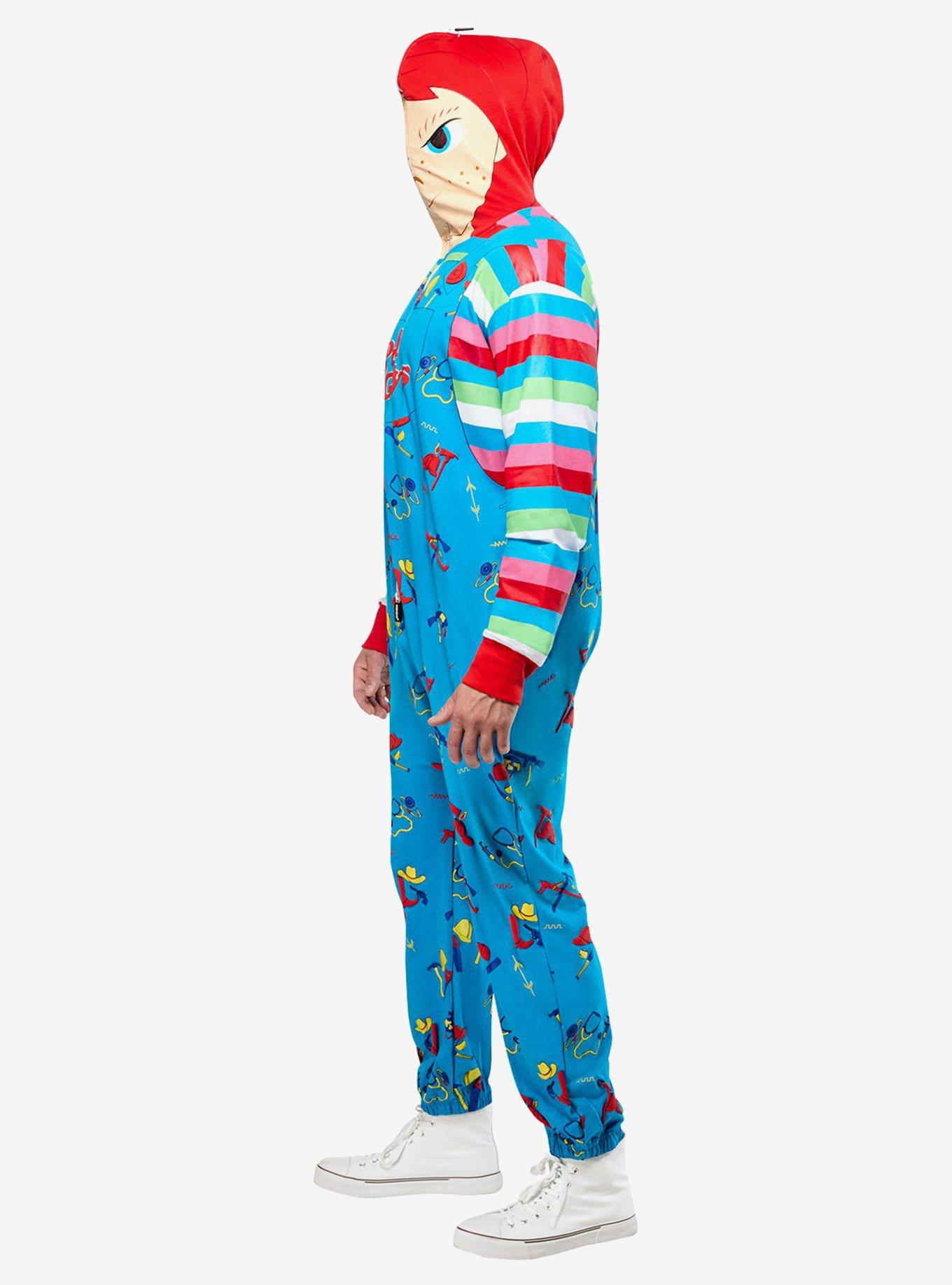 Chucky Hooded Zipsters Costume, BLUE, alternate