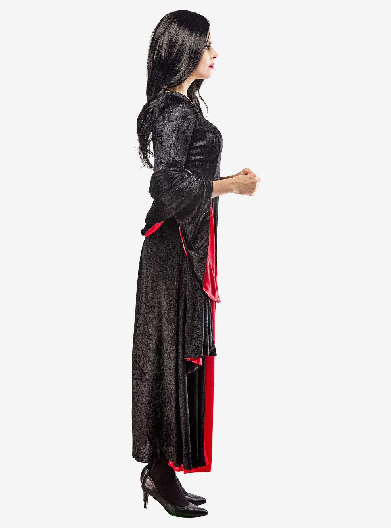 Wednesday Nevermore Academy Morticia Dress, BLACK, alternate