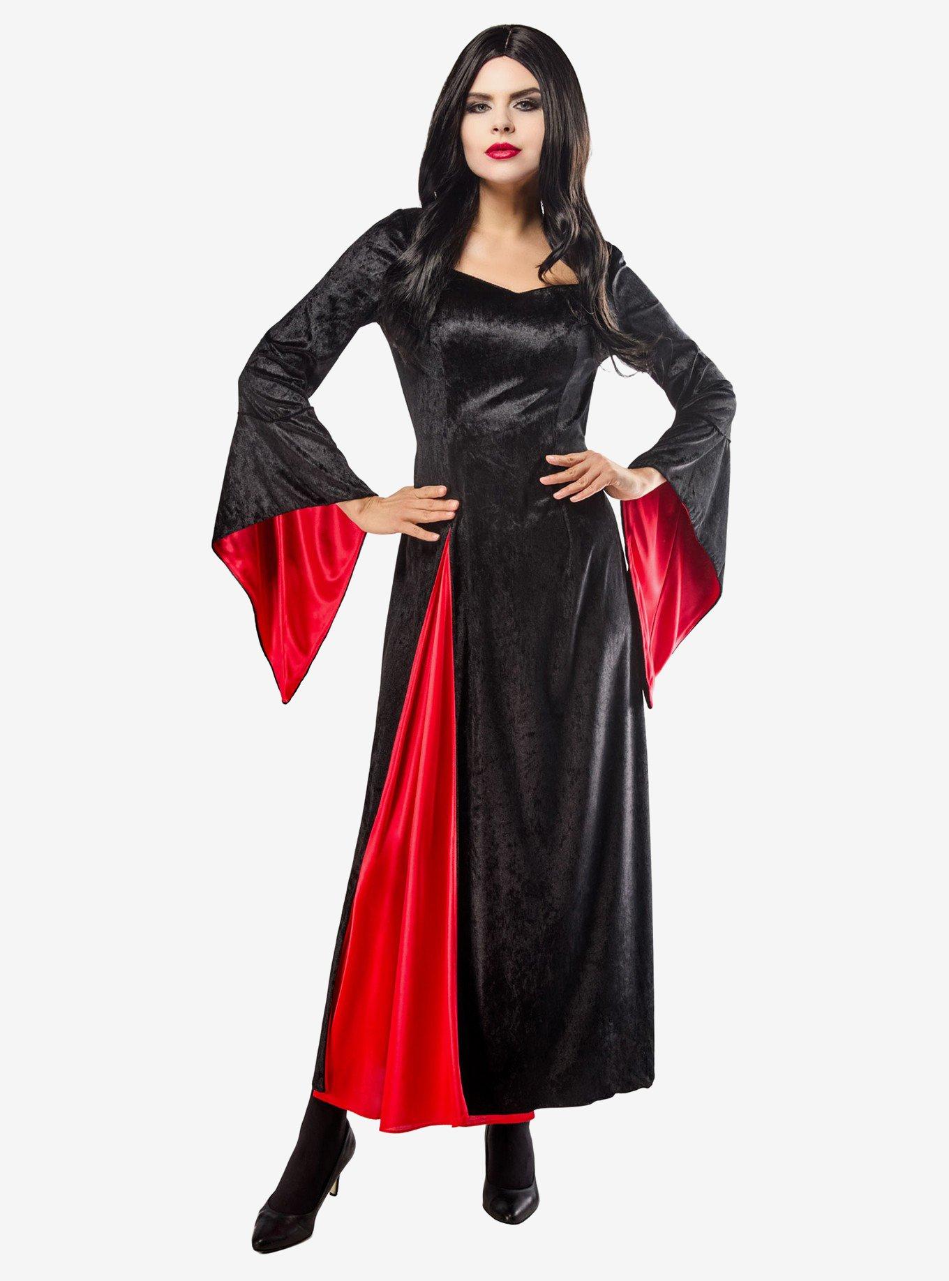 Wednesday Nevermore Academy Morticia Dress, BLACK, alternate
