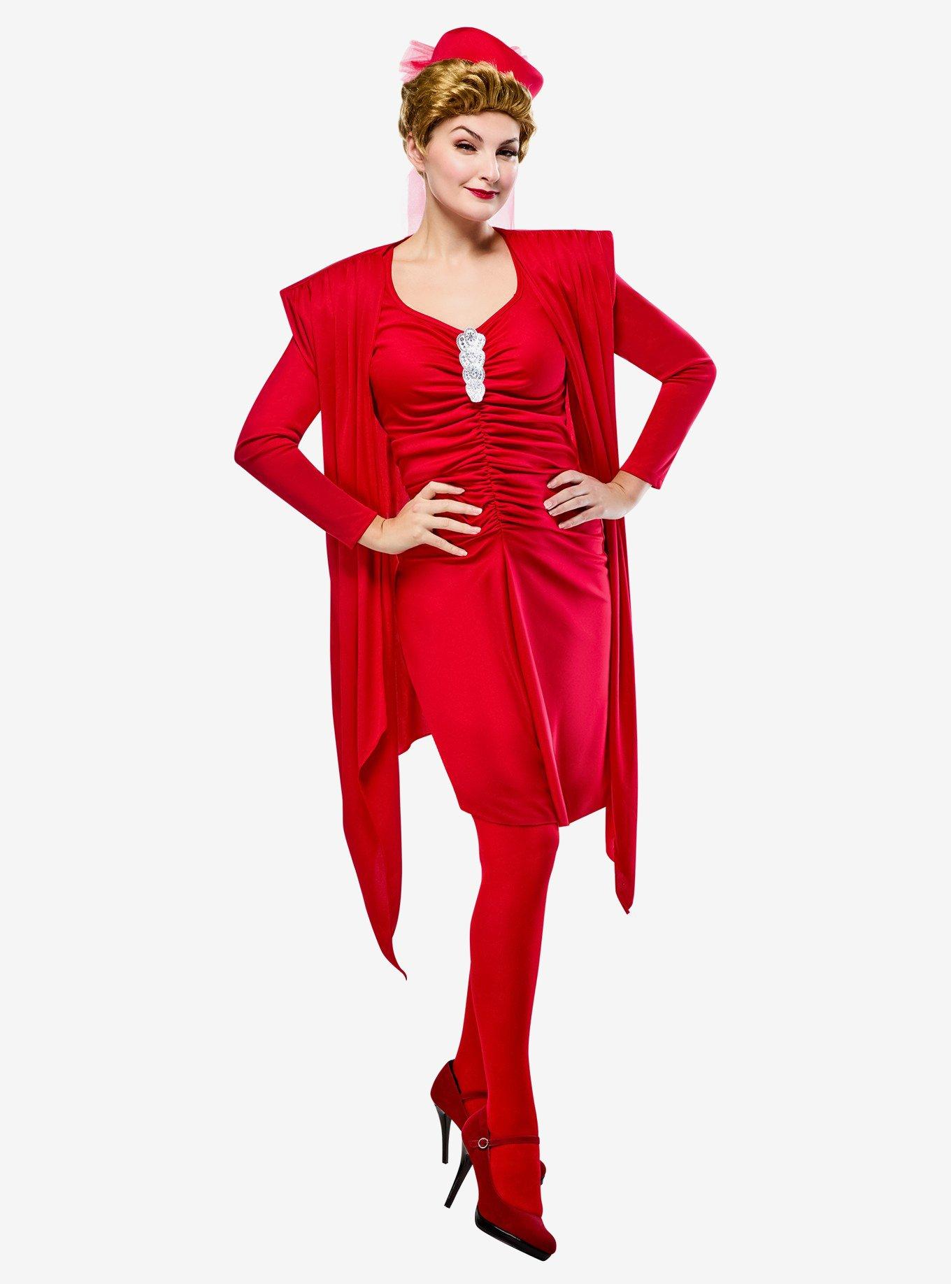 The Golden Girls Blanche Costume with Wig, RED, alternate