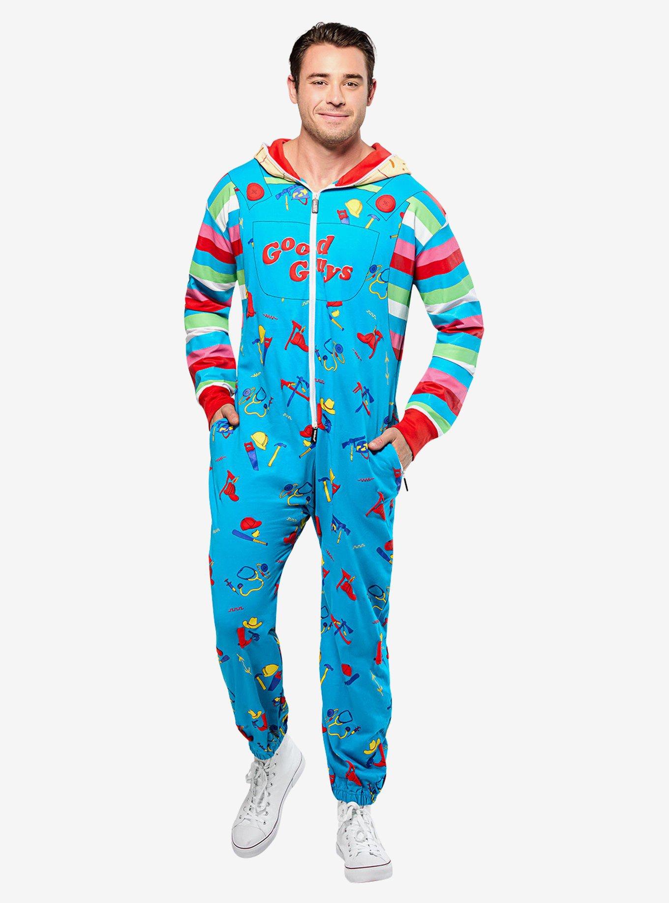 Chucky Hooded Zipsters Costume, BLUE, alternate