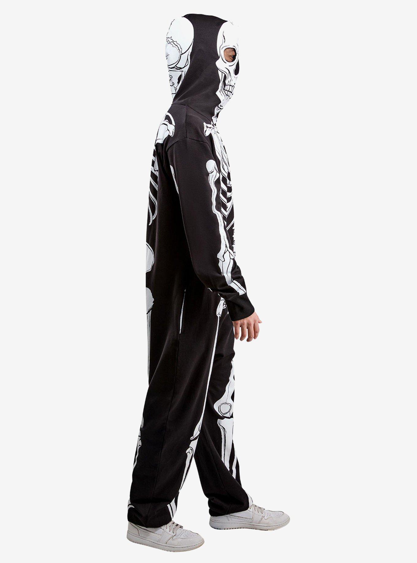 Skeleton Hooded Zipsters Hooded Costume, , hi-res