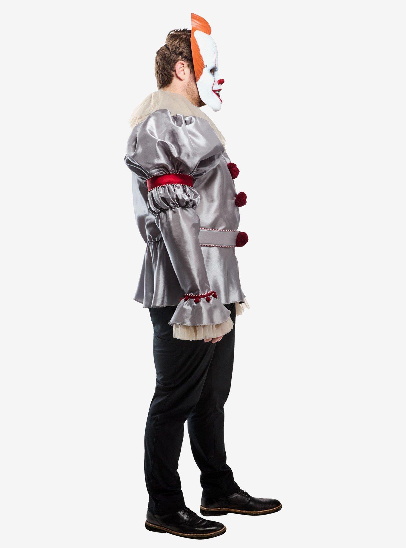 IT 2017 Pennywise Plus Size Costume with Mask, SILVER, alternate