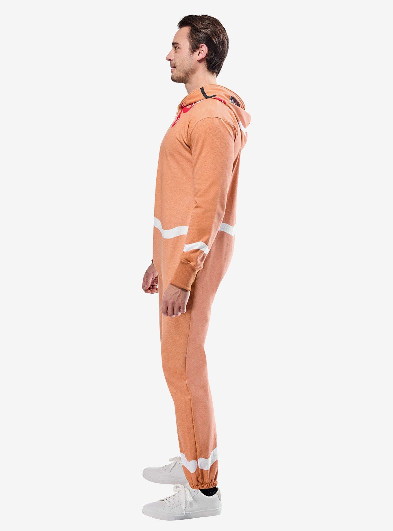 Gingerbread Man Hooded Zipsters Costume, BEIGE, alternate