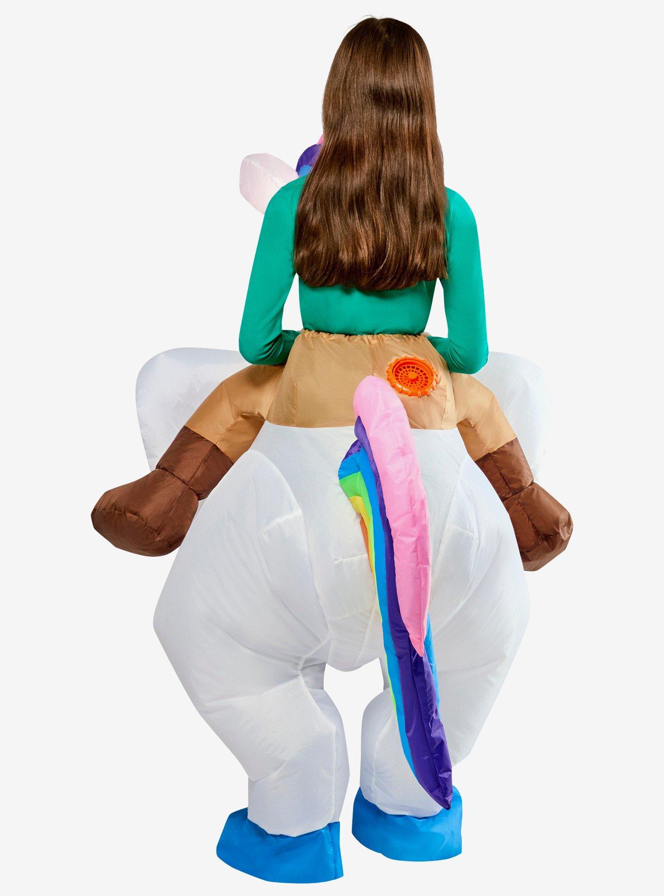 Ride on Unicorn Light Up Inflatable Youth Costume, , alternate - view 3
