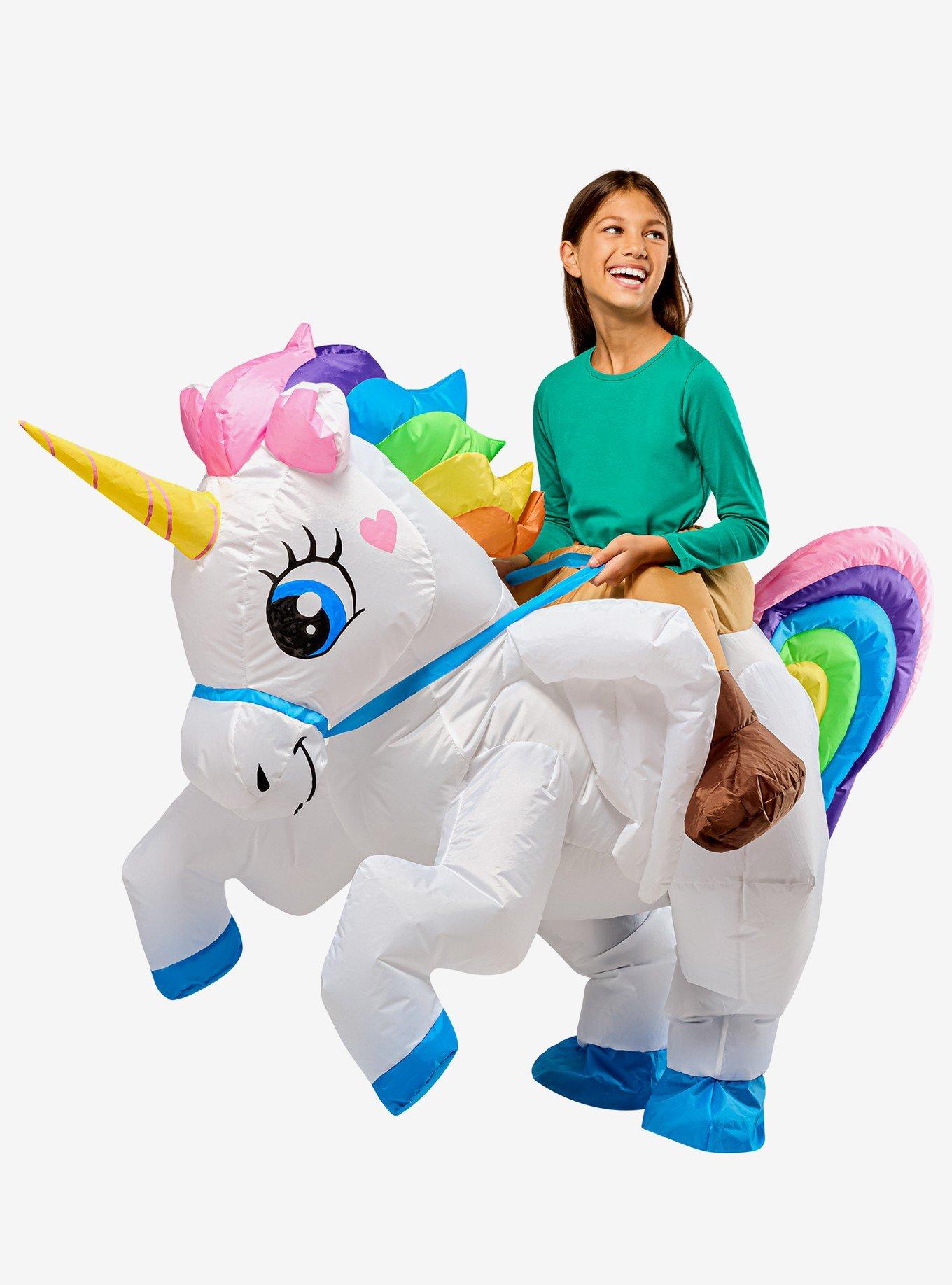 Ride on Unicorn Light Up Inflatable Youth Costume, , alternate - view 4