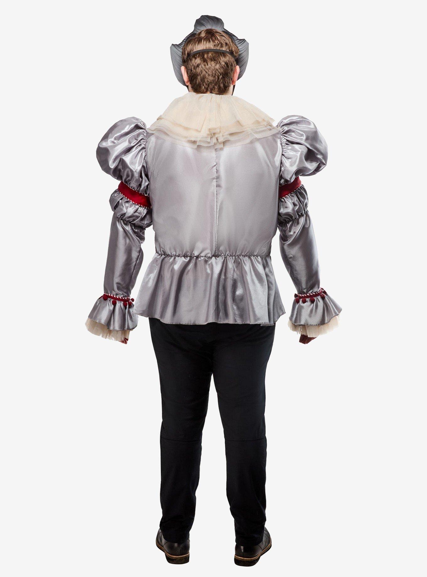 IT 2017 Pennywise Plus Size Costume with Mask, SILVER, alternate