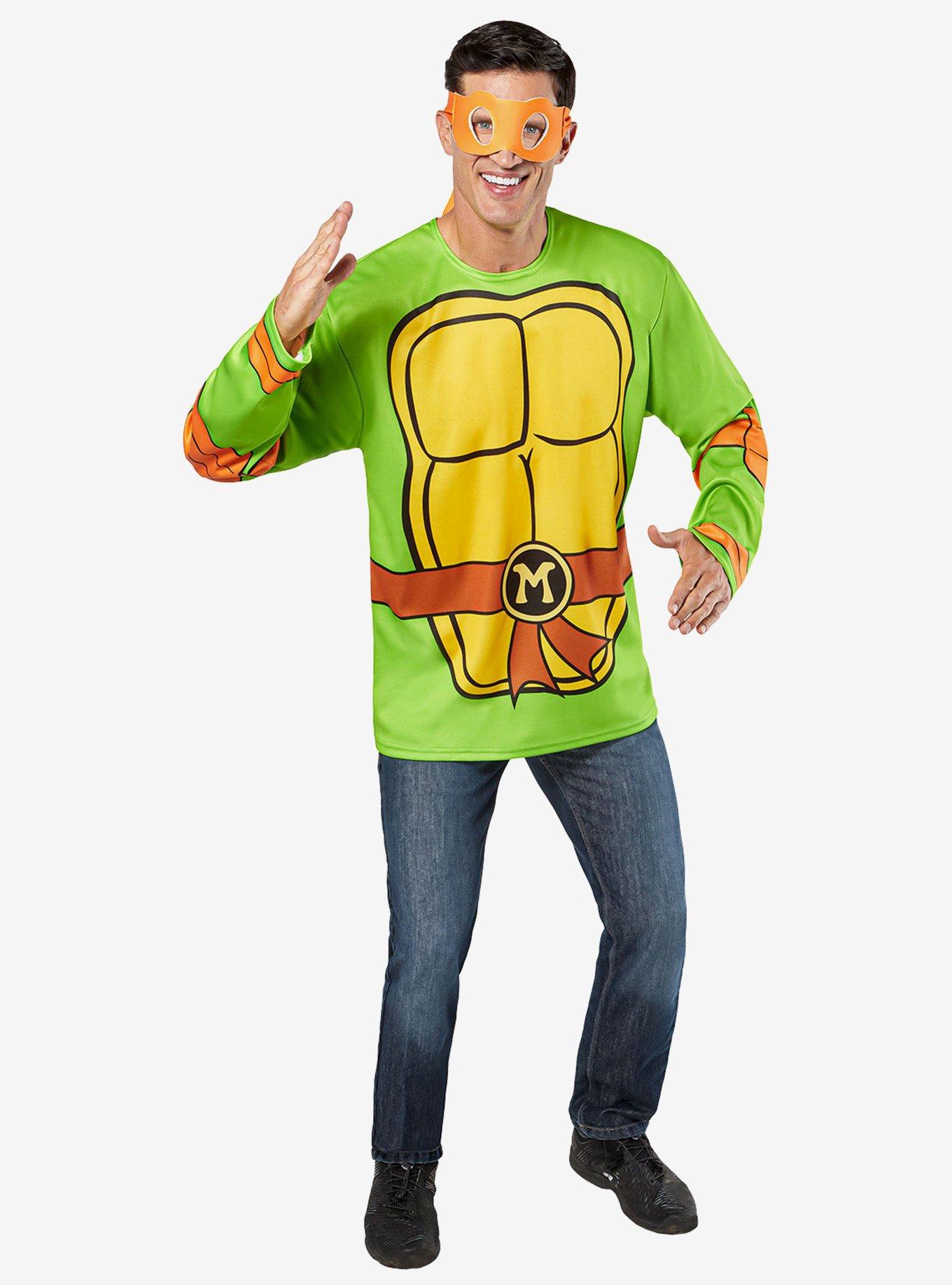 Teenage Mutant Ninja Turtles Michelangelo Costume Top and Mask, GREEN, alternate
