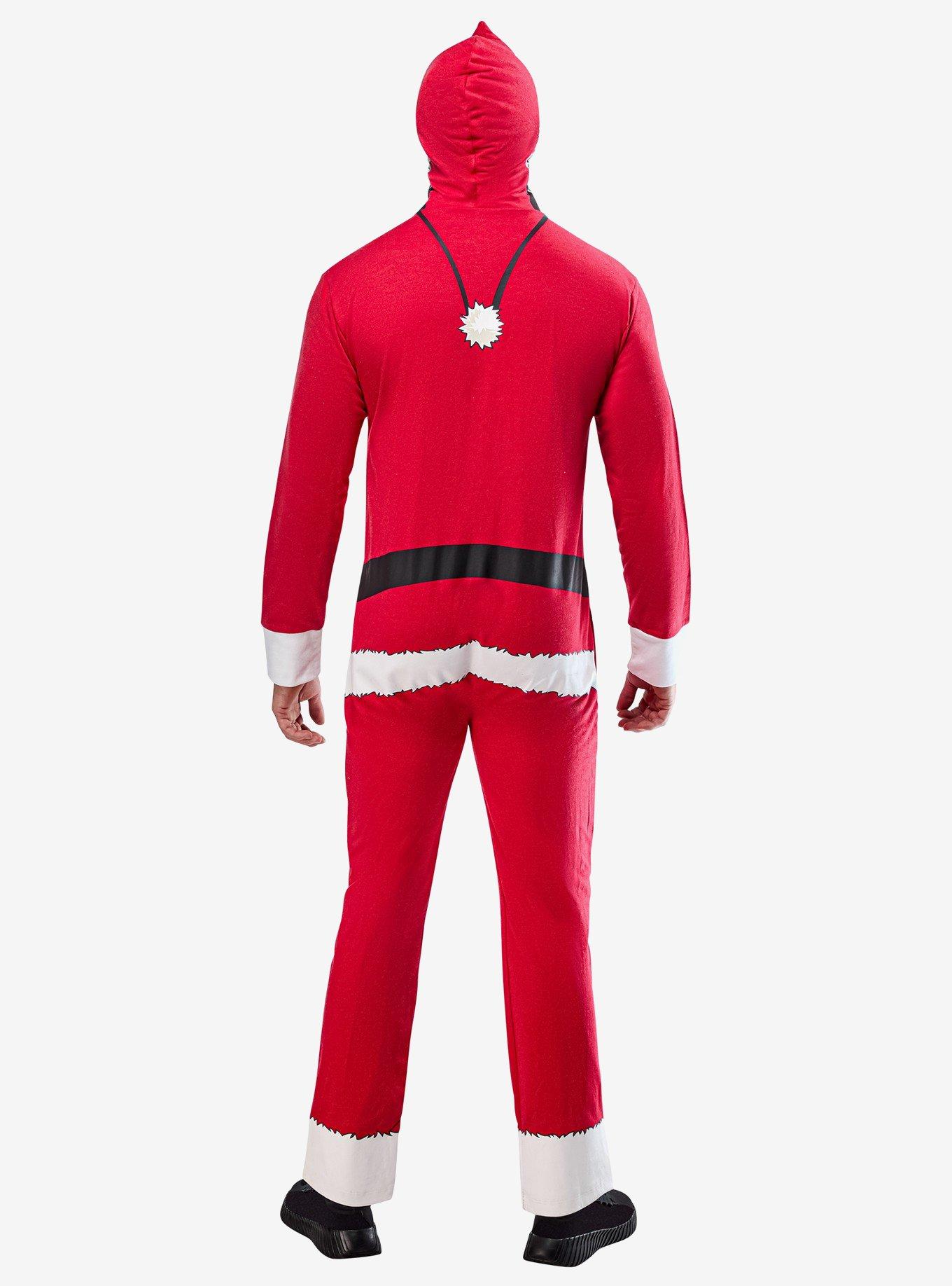 Santa Claus Hooded Zipsters Costume, RED, alternate