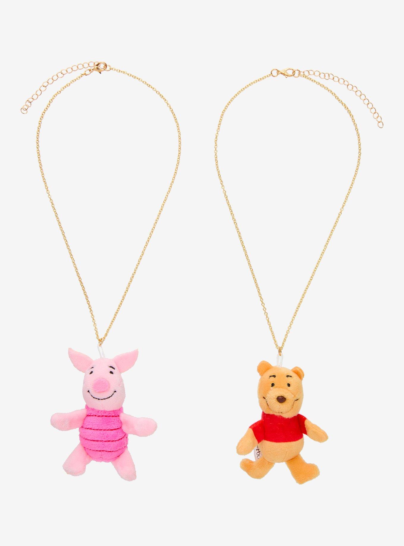 Disney Winnie The Pooh Piglet & Pooh Plush Best Friend Necklace Set, , hi-res