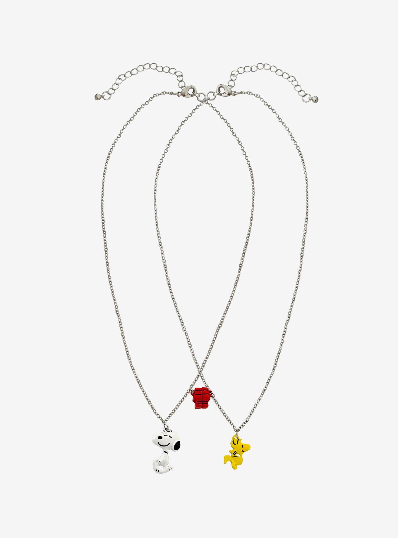Peanuts Snoopy & Woodstock Magnetic Best Friend Necklace Set, , hi-res