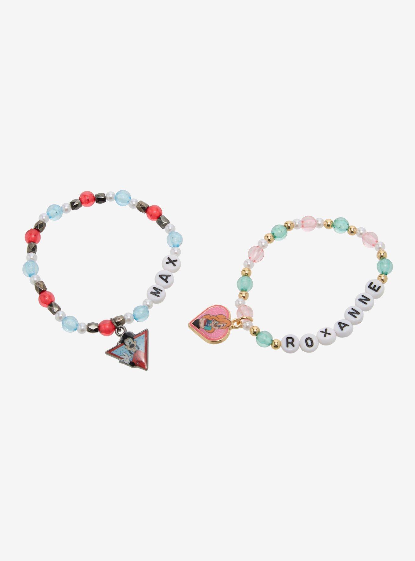 Disney A Goofy Movie Roxanne & Max Best Friend Bead Bracelet Set, , hi-res