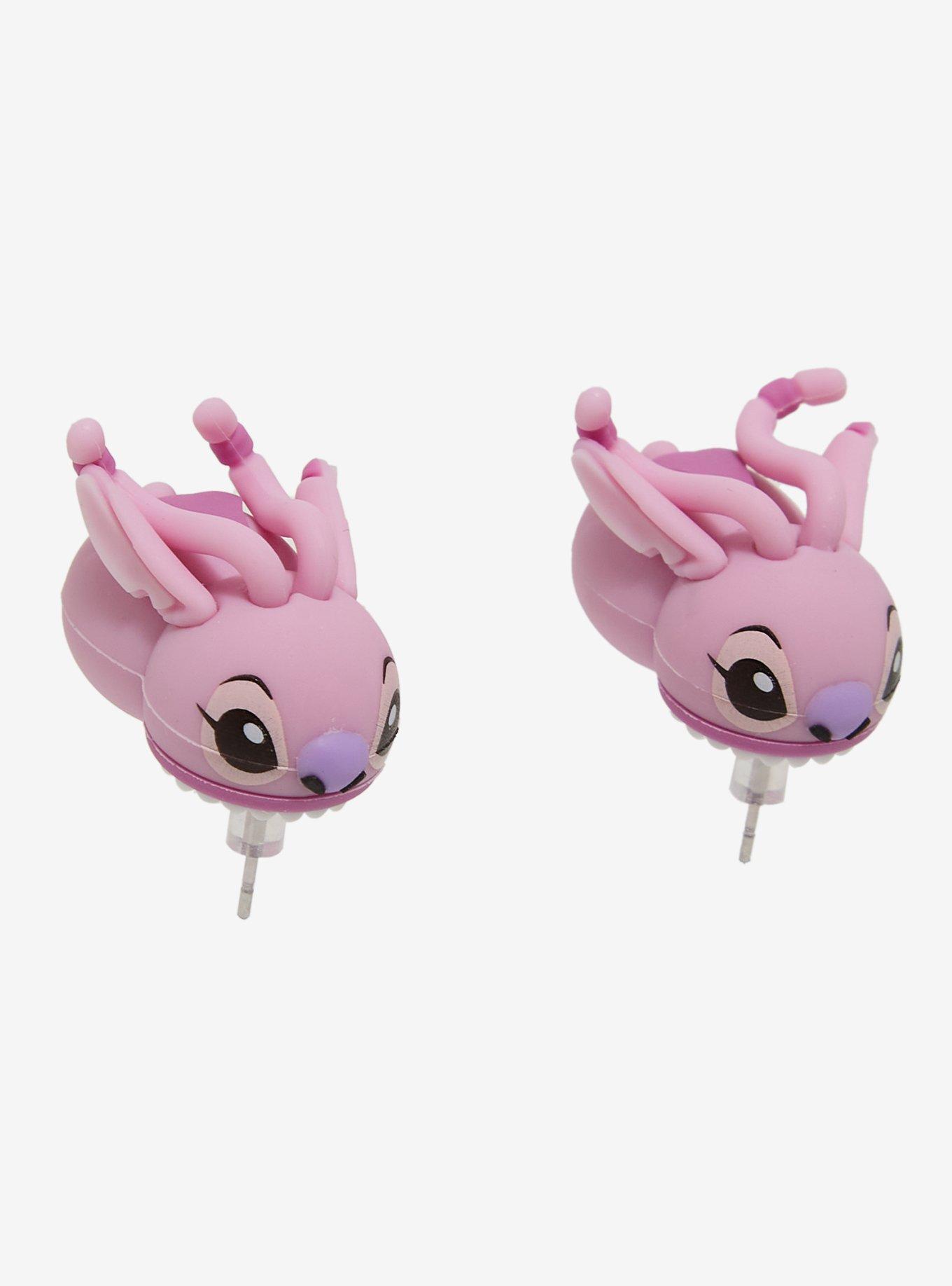 Disney Stitch Angel Biting Earrings, , hi-res