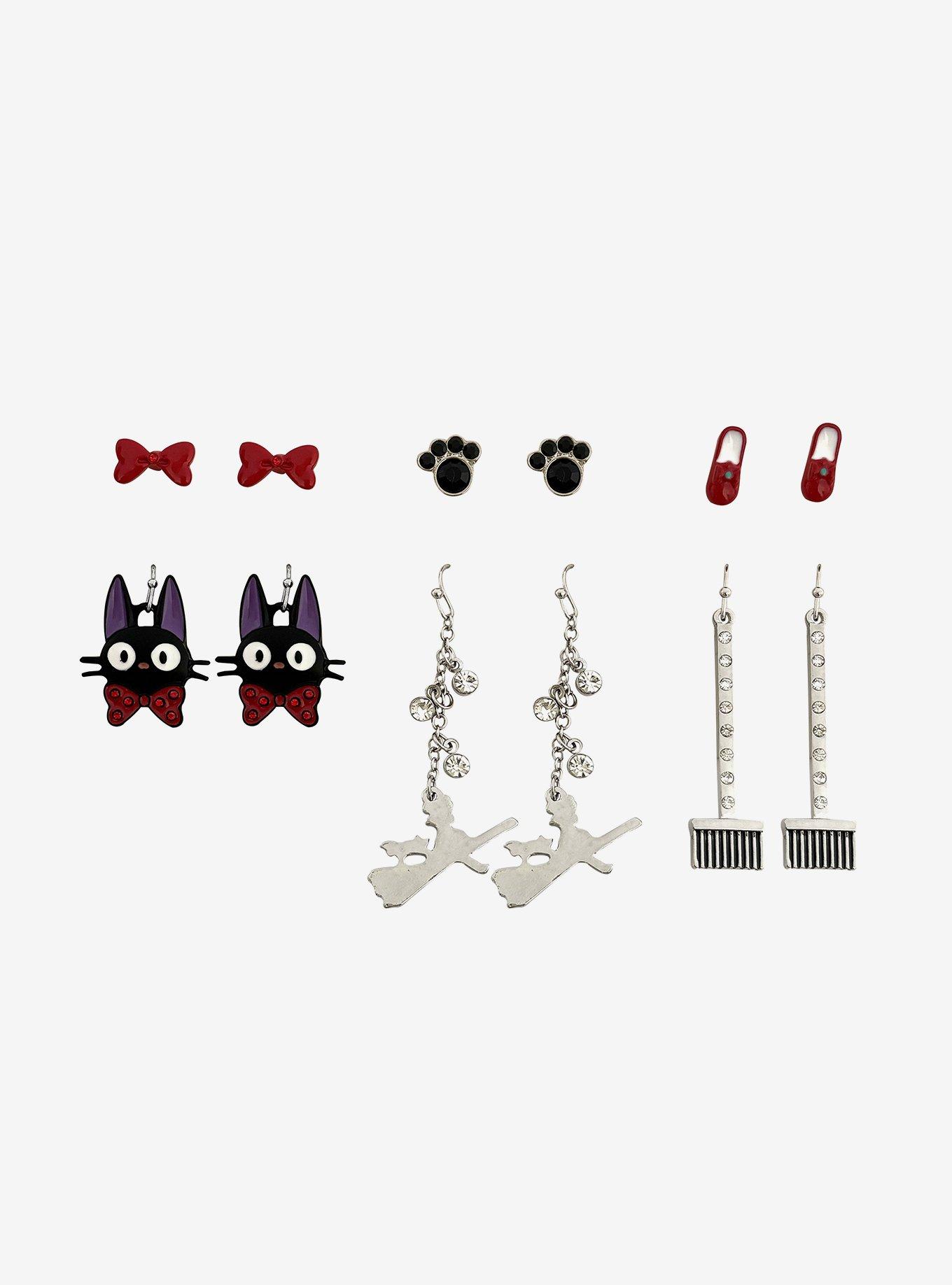 Studio Ghibli&reg; Kiki's Delivery Service Broom & Jiji Earring Set, , hi-res