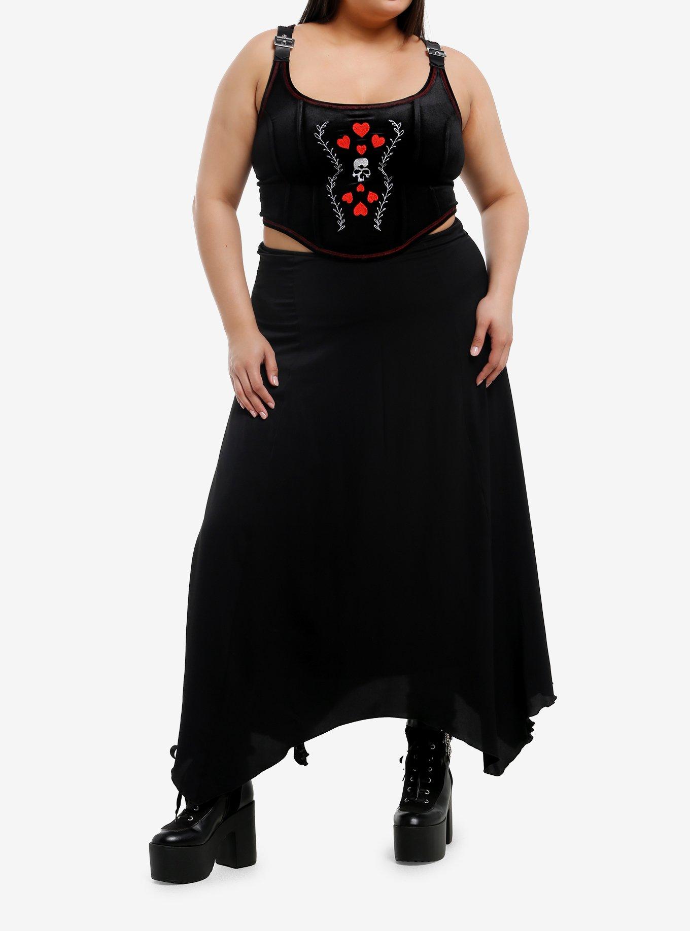 "Wuthering Heights" Velvet Girls Corset Tank Top Plus Size, , hi-res