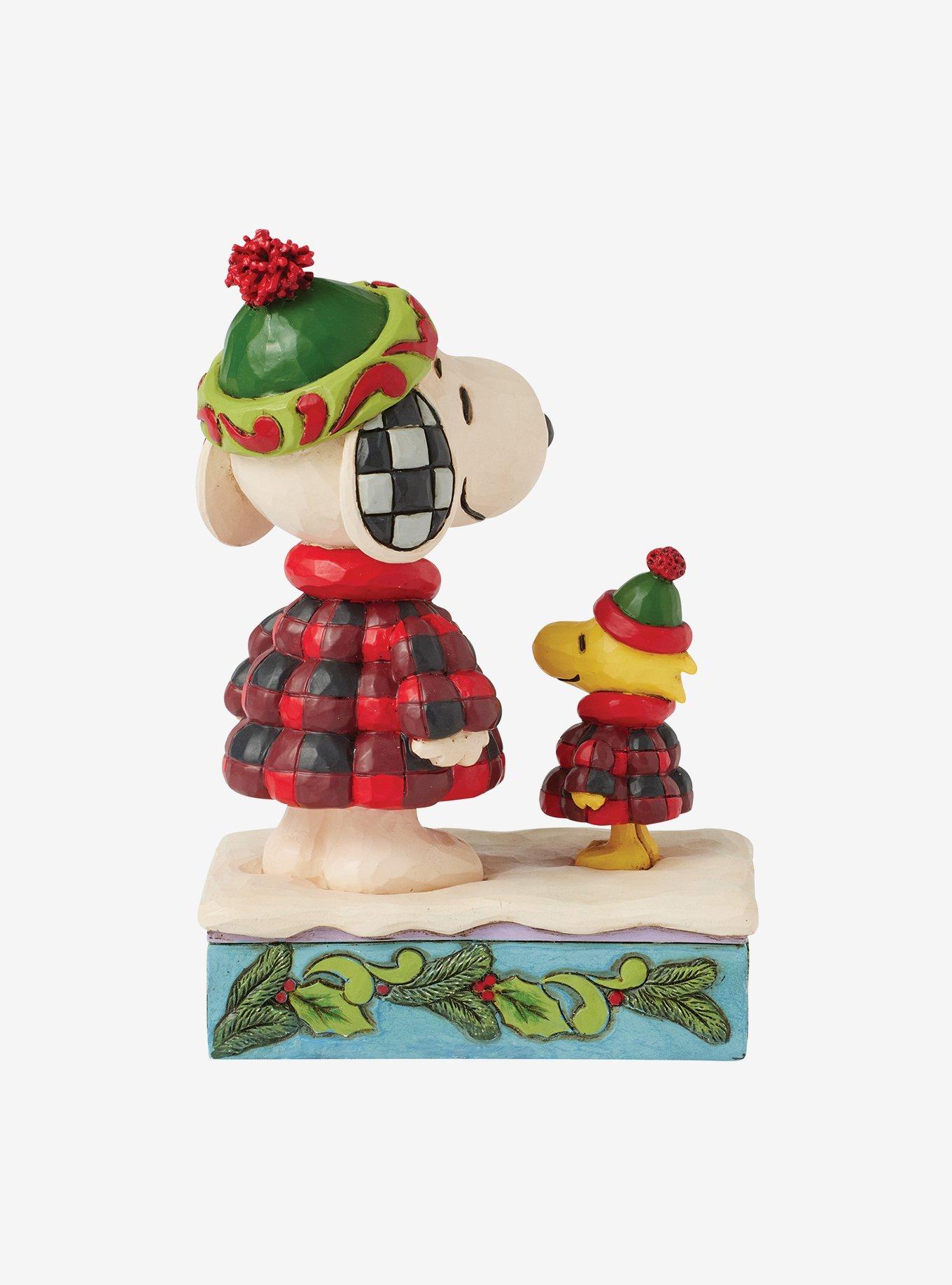 Peanuts Snoopy and Woodstock Christmas Plaid Figurine, , hi-res