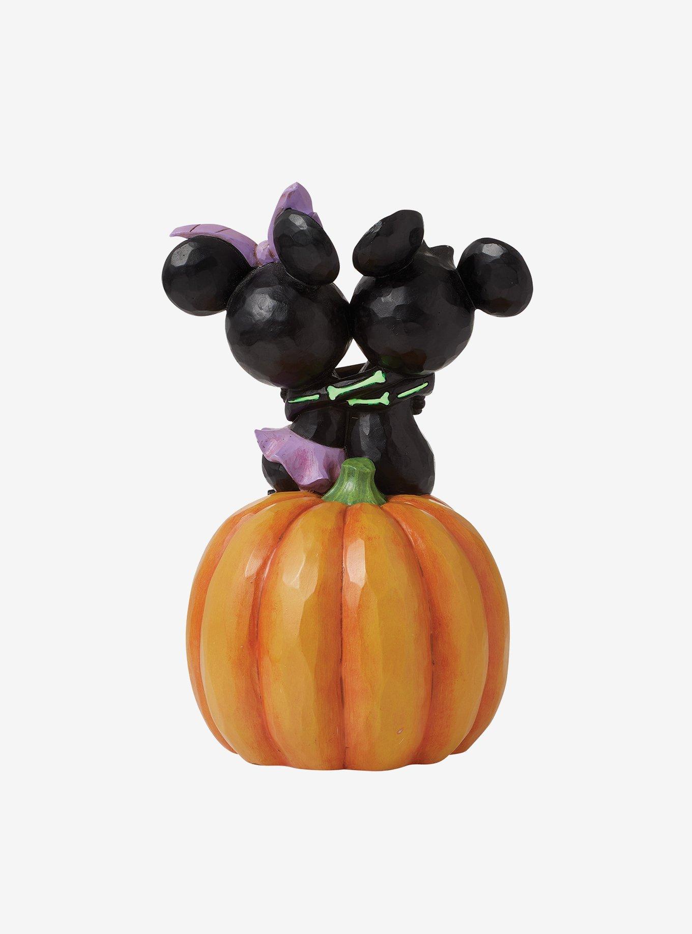 Disney Mickey and Minnie Mouse Scary Pumpkin Figurine, , hi-res