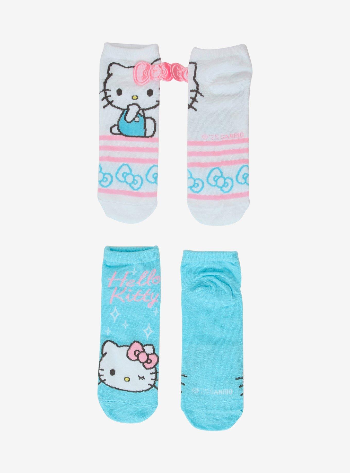 Hello Kitty Pink Bow No-Show Socks 2 Pair, , hi-res