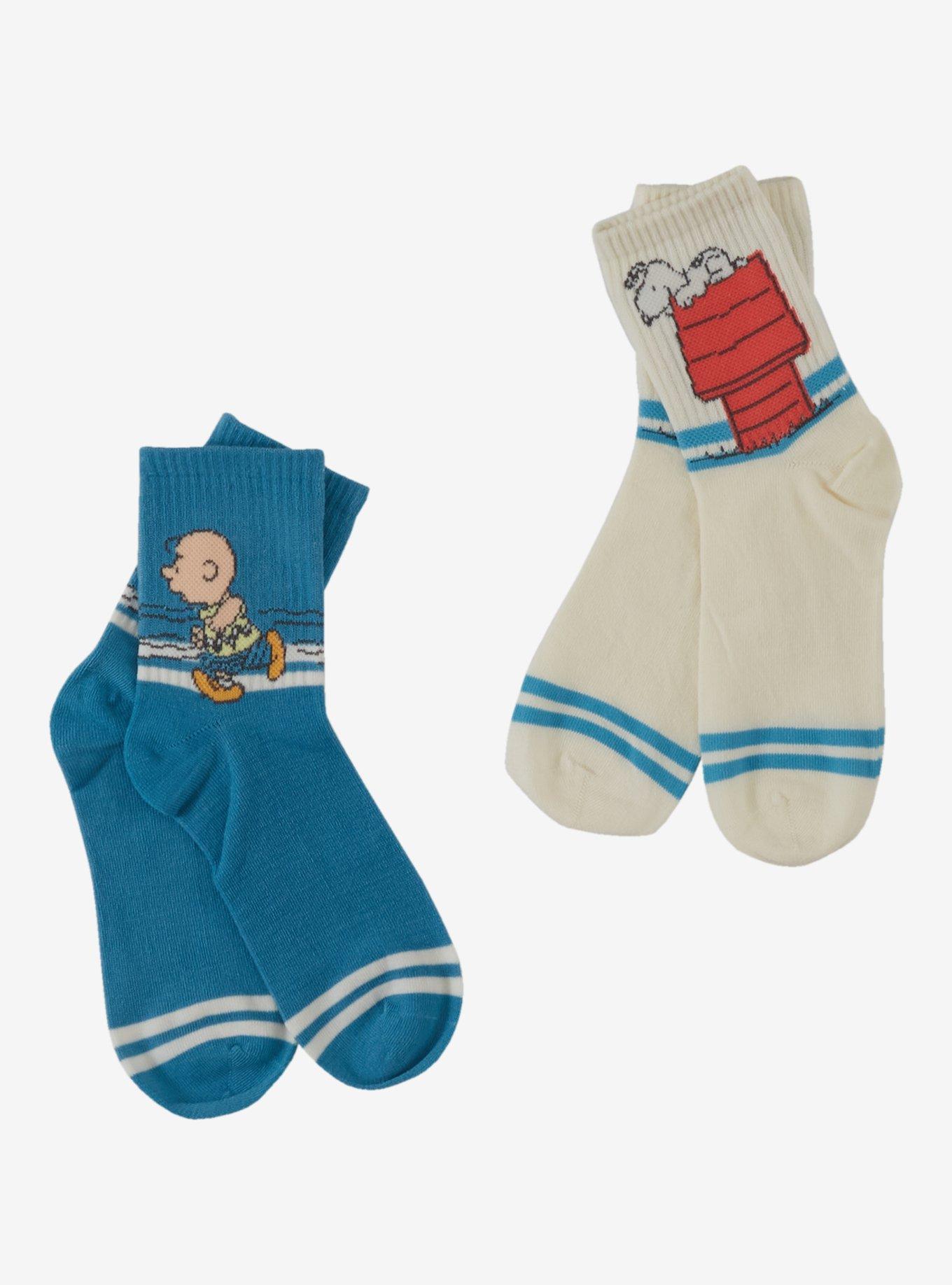 Peanuts Charlie Brown & Snoopy Varsity Ankle Socks 2 Pair, , hi-res