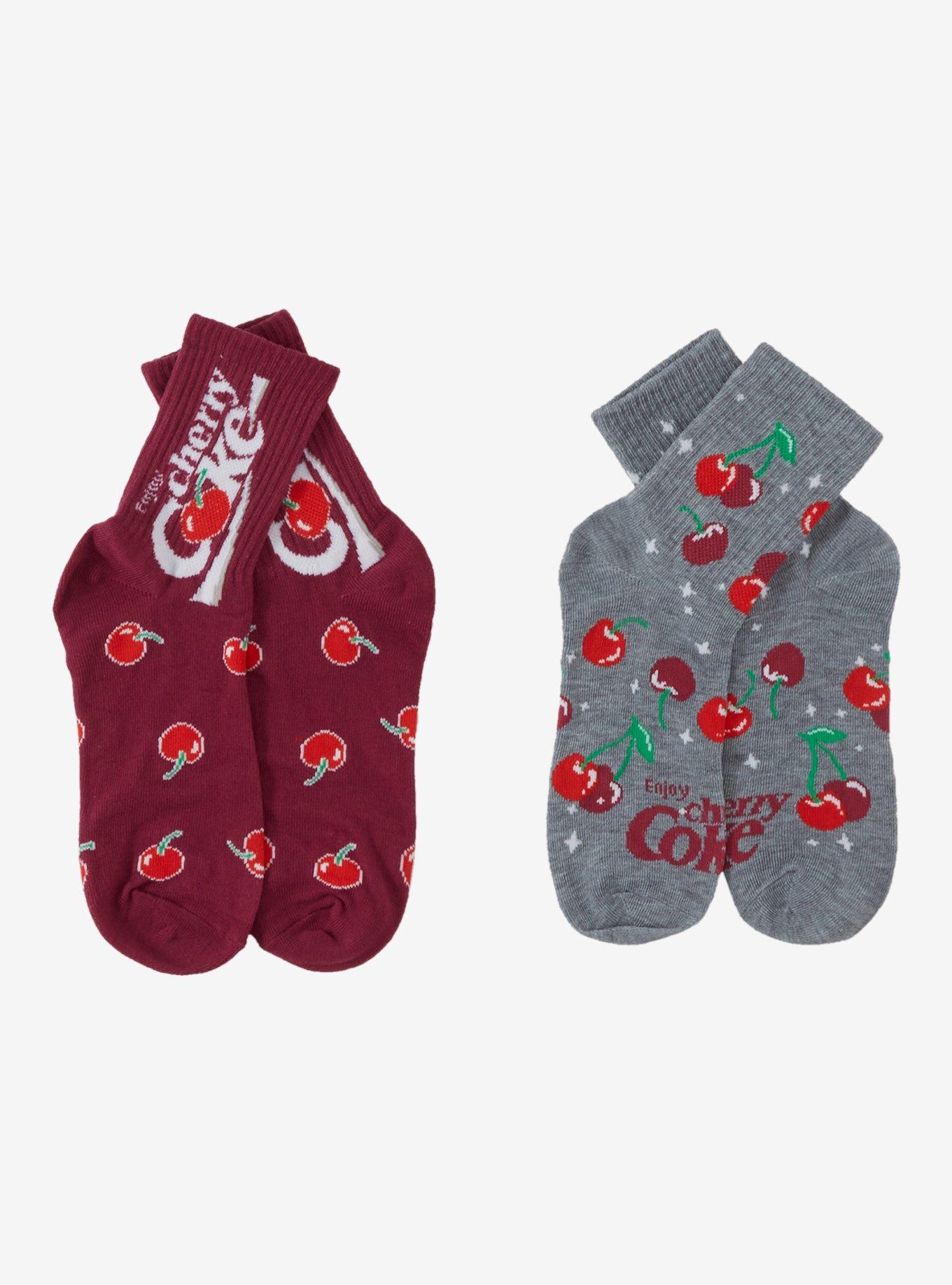 Coca-Cola Cherry Coke Ankle Socks 2 Pair, , hi-res
