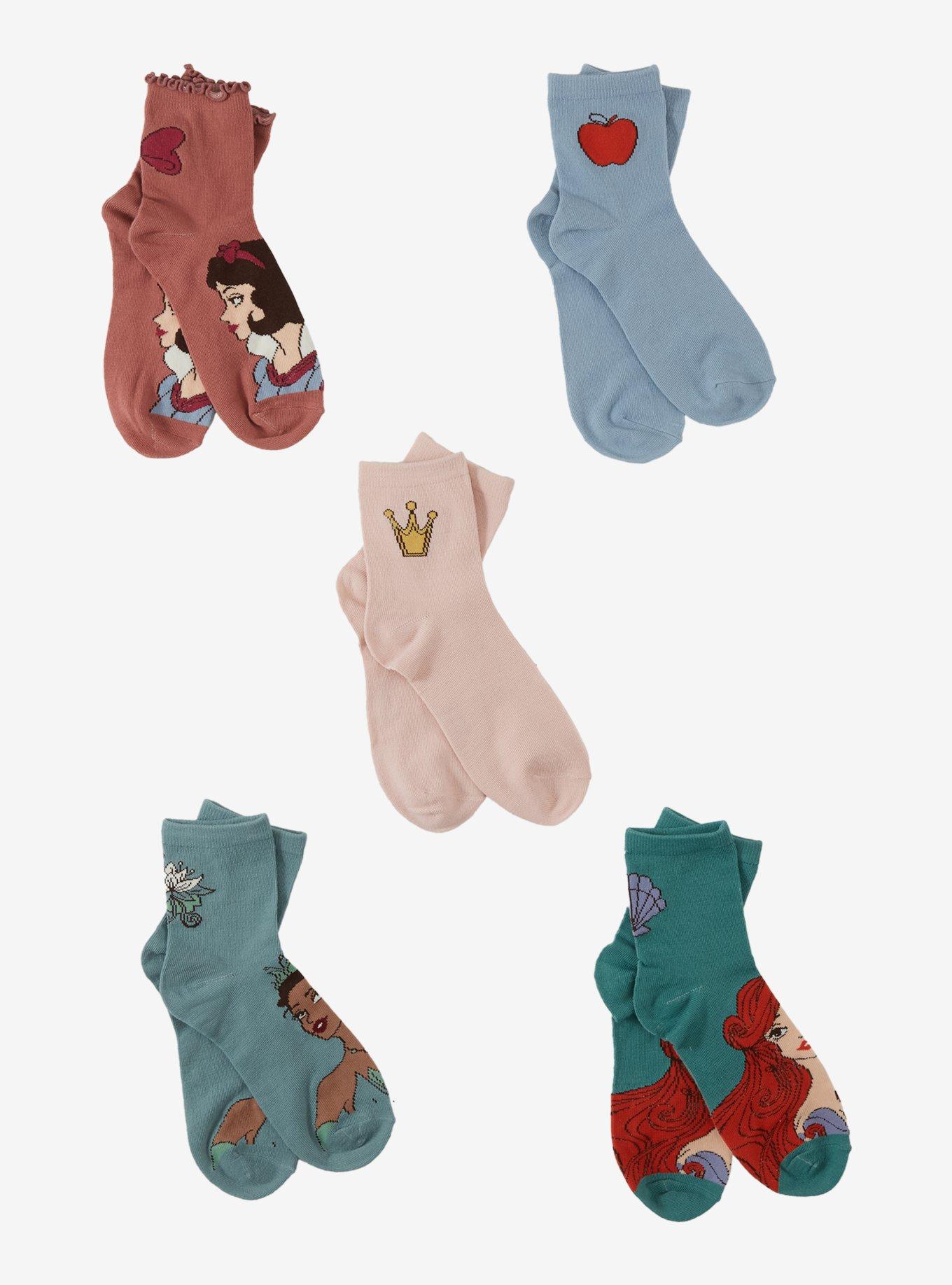Disney Princess Portraits Ankle Socks 5 Pair, , hi-res