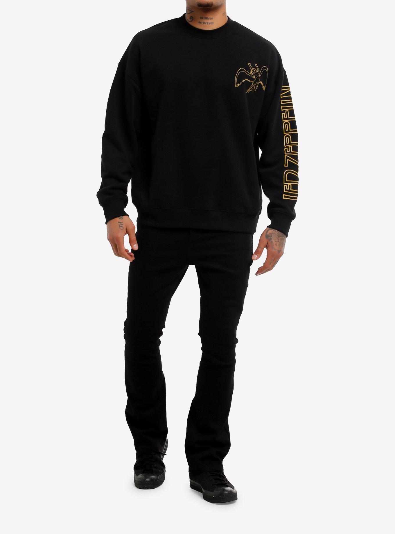 Led Zeppelin Zoso Logo Crewneck Sweater, BLACK, alternate