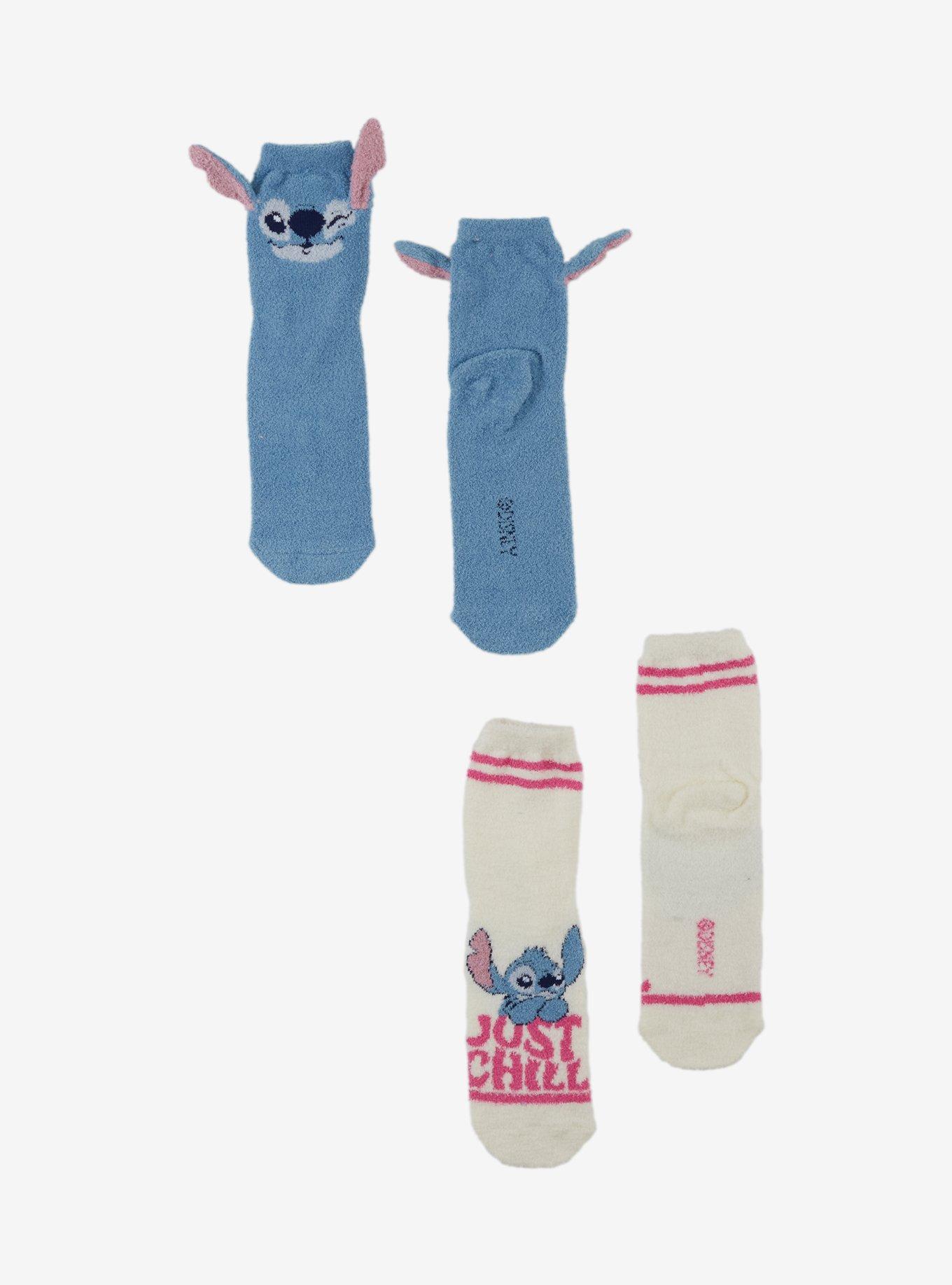 Disney Stitch Just Chill Cozy Socks, , hi-res