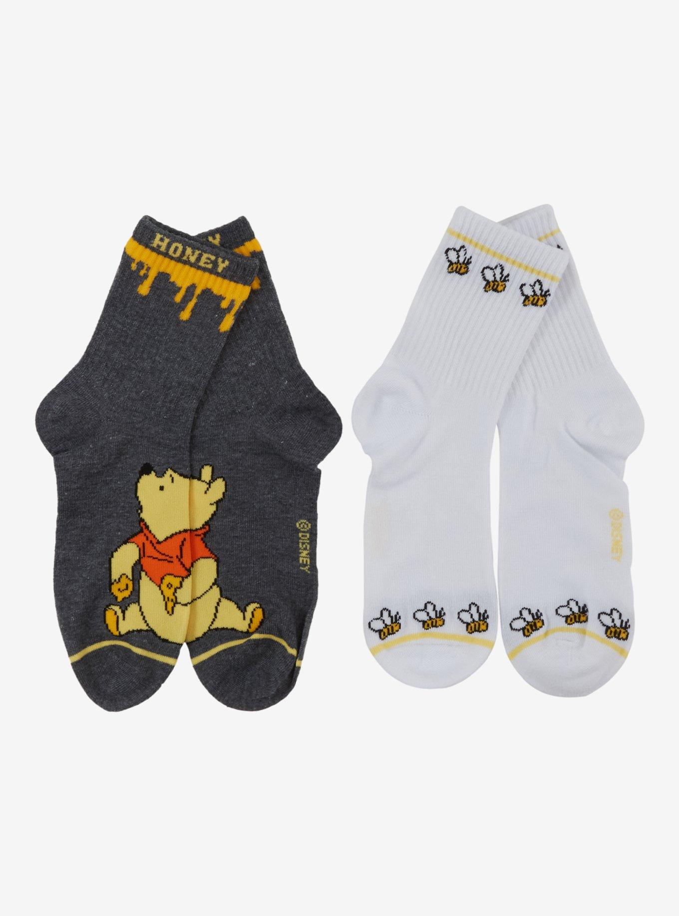 Disney Winnie The Pooh Hunny Crew Socks 2 Pair, , hi-res