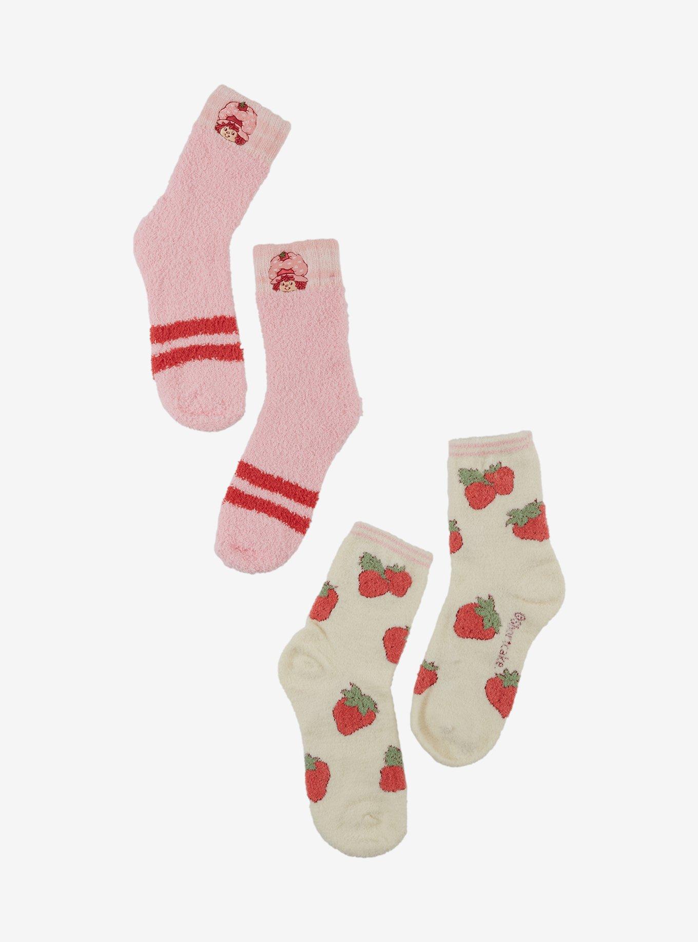 Strawberry Shortcake Varsity Toss Cozy Socks 2 Pair, , hi-res