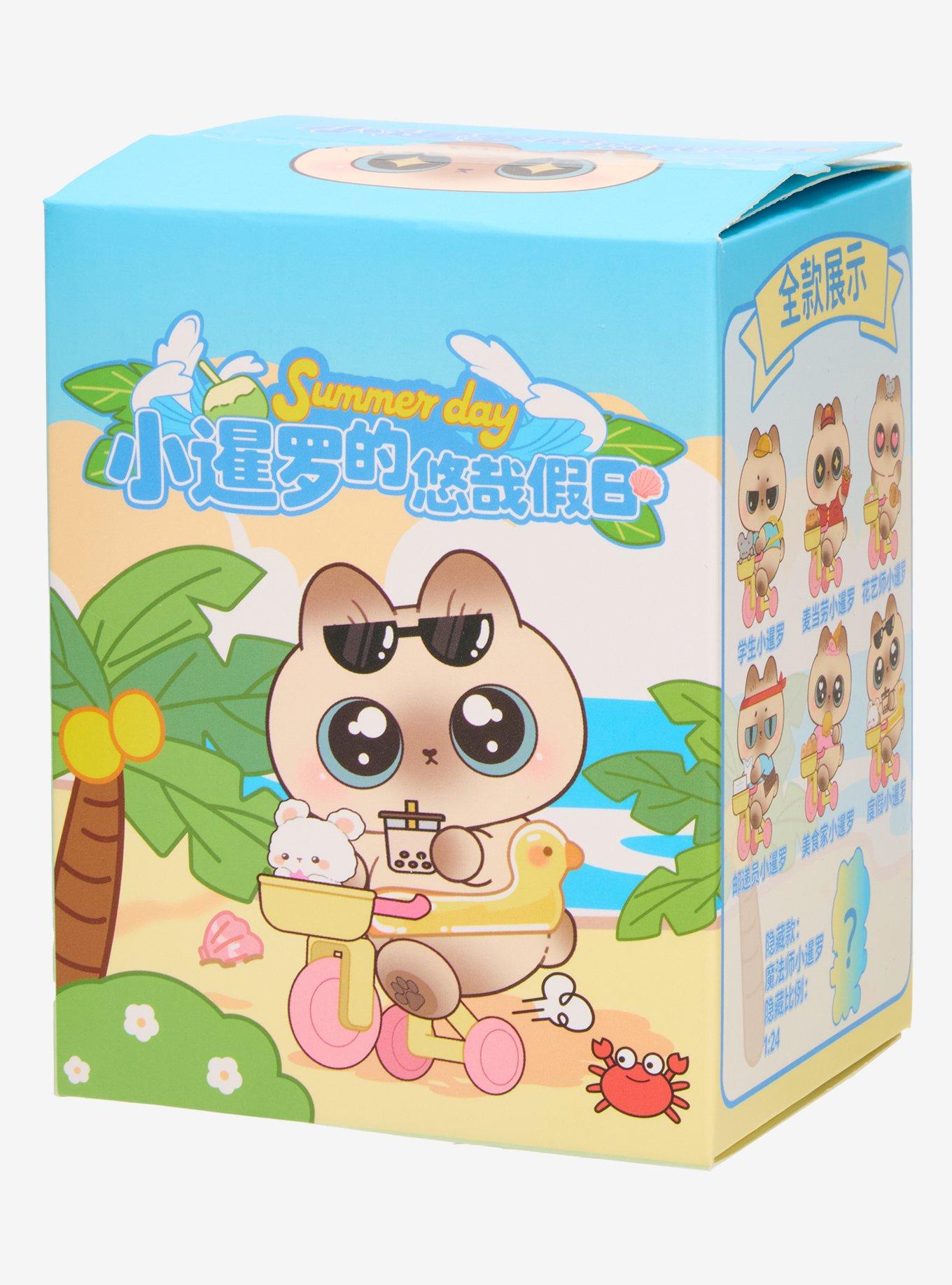 Siamese Cat Summer Day Blind Box Flocked Figure, , alternate