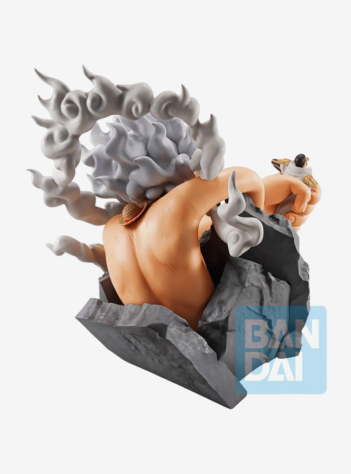Bandai Namco One Piece Revible Moment Ichibansho Monkey D. Luffy Gear 5 vs. Borsalino (Burst of Energy) Figure, , alternate