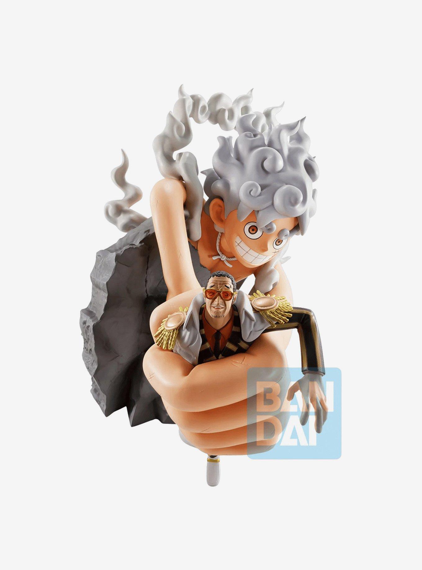 Bandai Namco One Piece Revible Moment Ichibansho Monkey D. Luffy Gear 5 vs. Borsalino (Burst of Energy) Figure, , alternate